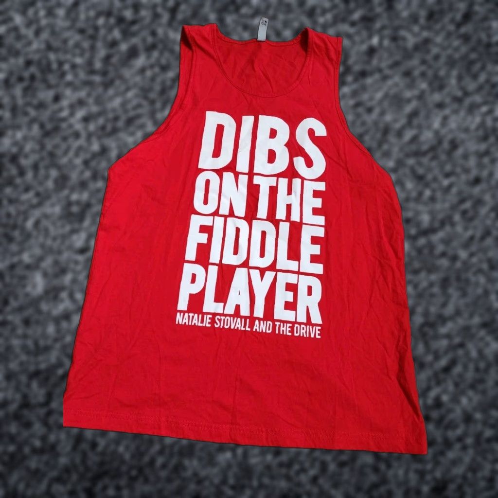 Next Level Next Level Mens XL Red Dibs On The Fiddle Player Tank Top Music Tee Size US XL / EU 56 / 4 - 1 Thumbnail