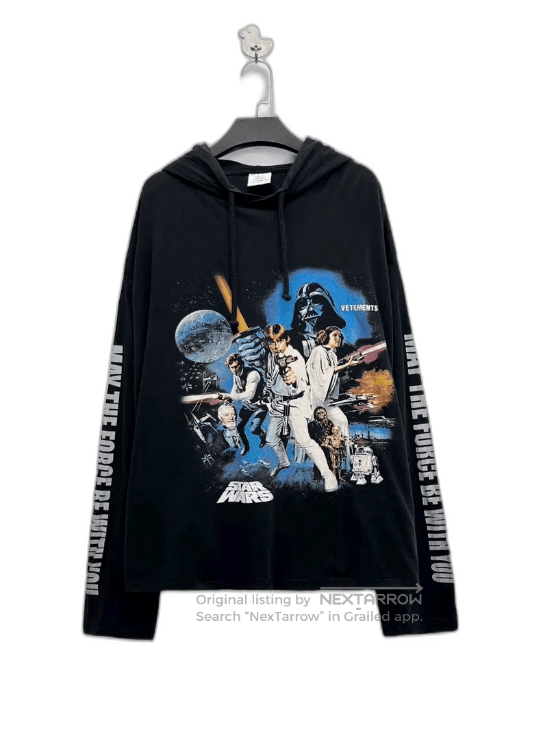 トップス VETEMENTS STAR WARS HOODIE Vetements x Star Wars Edition black oversized hoodie