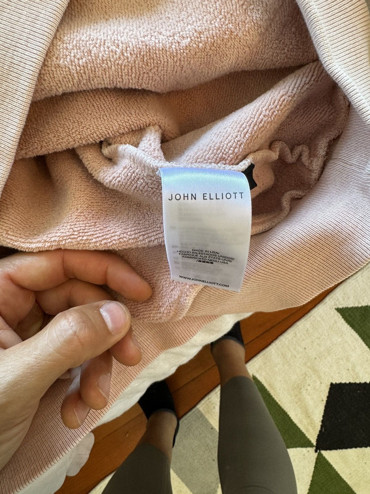 John Elliott Gently used John Elliott light pink hoodie Size US S / EU 44-46 / 1 - 4 Thumbnail