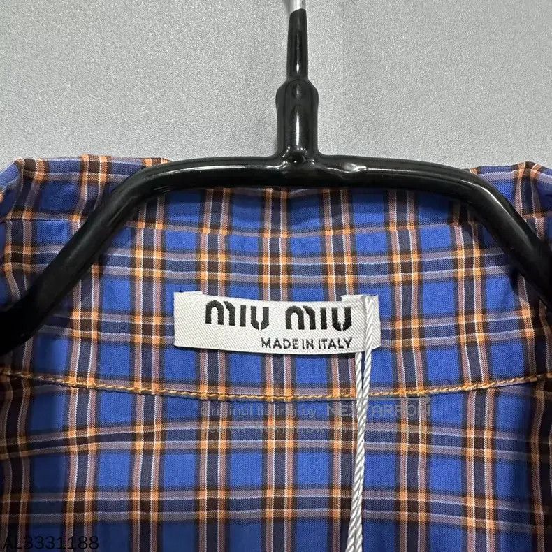 Miu Miu Miu Miu 38 Striped lace lapel shirt Size M / US 6-8 / IT 42-44 - 5 Thumbnail