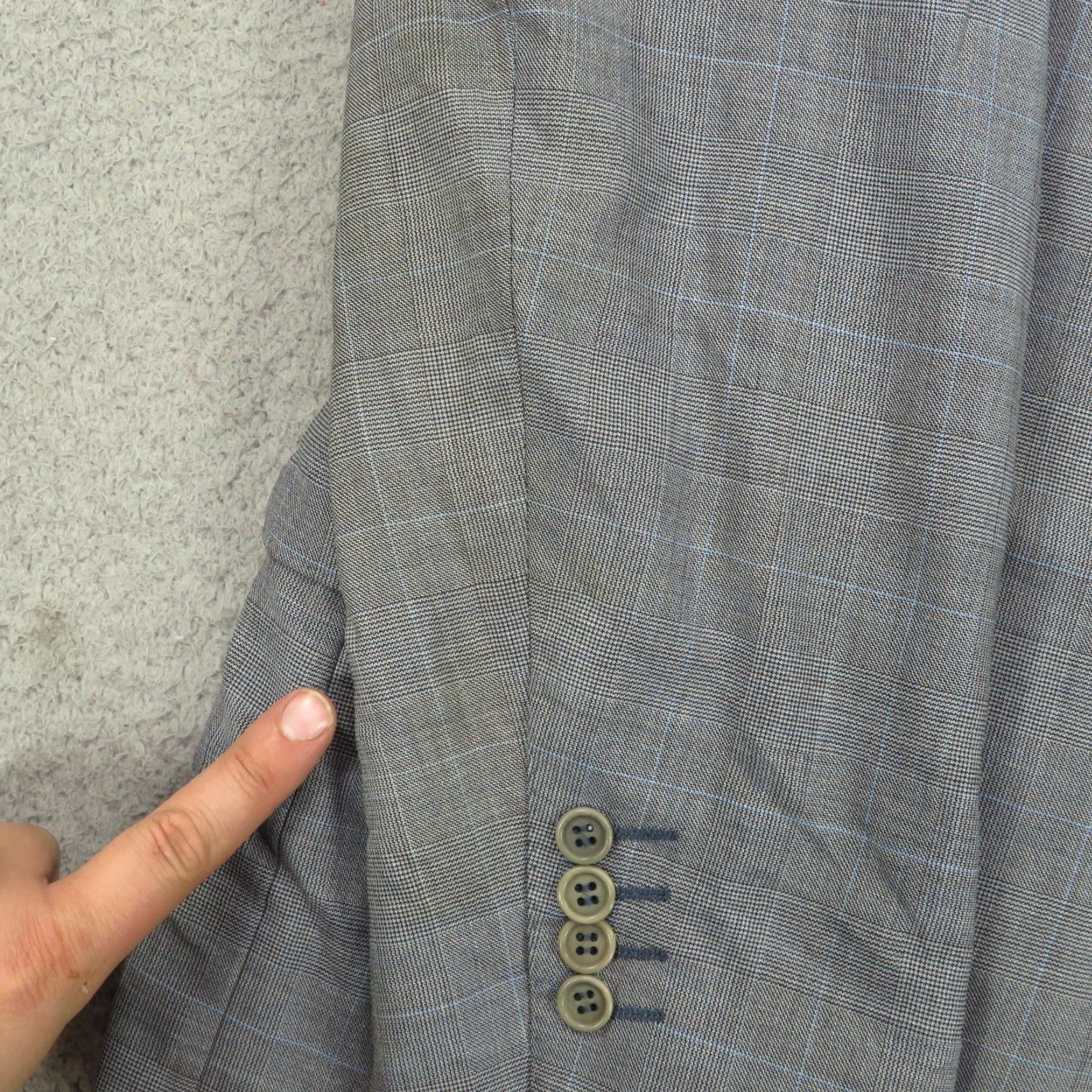 Canali Canali Suit 42L Super 120s Glencheck Plaid Pleated Cuffed Pant Trousers 34x32 Men Wool 2 Piece Business Formal Travel Gray Suit Mens 2-Piece Size 42R - 7 Thumbnail