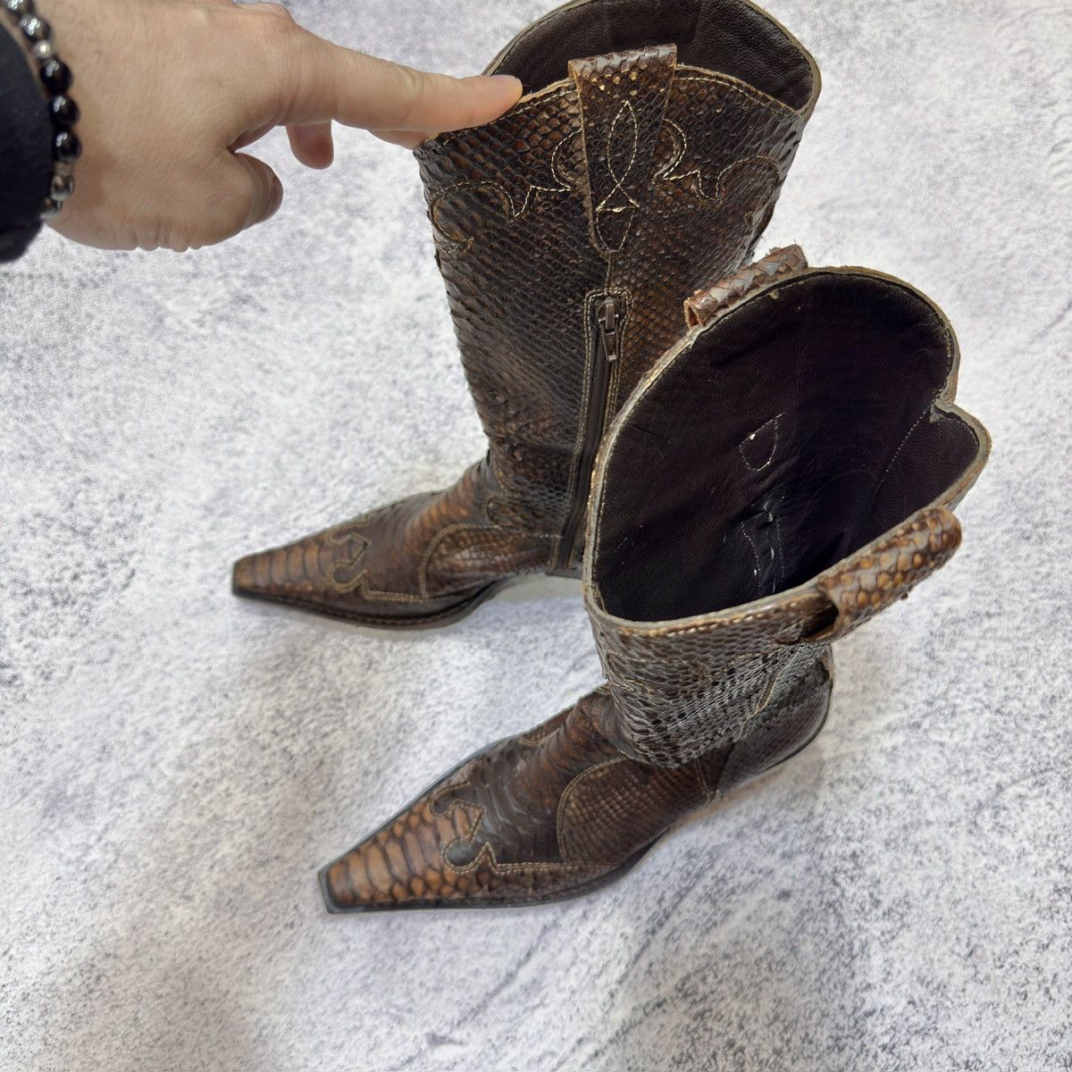 Other Progetto Italy Python Western Boots UK5 US7 EU38 24cm Size US 8 / IT 38 - 2 Thumbnail