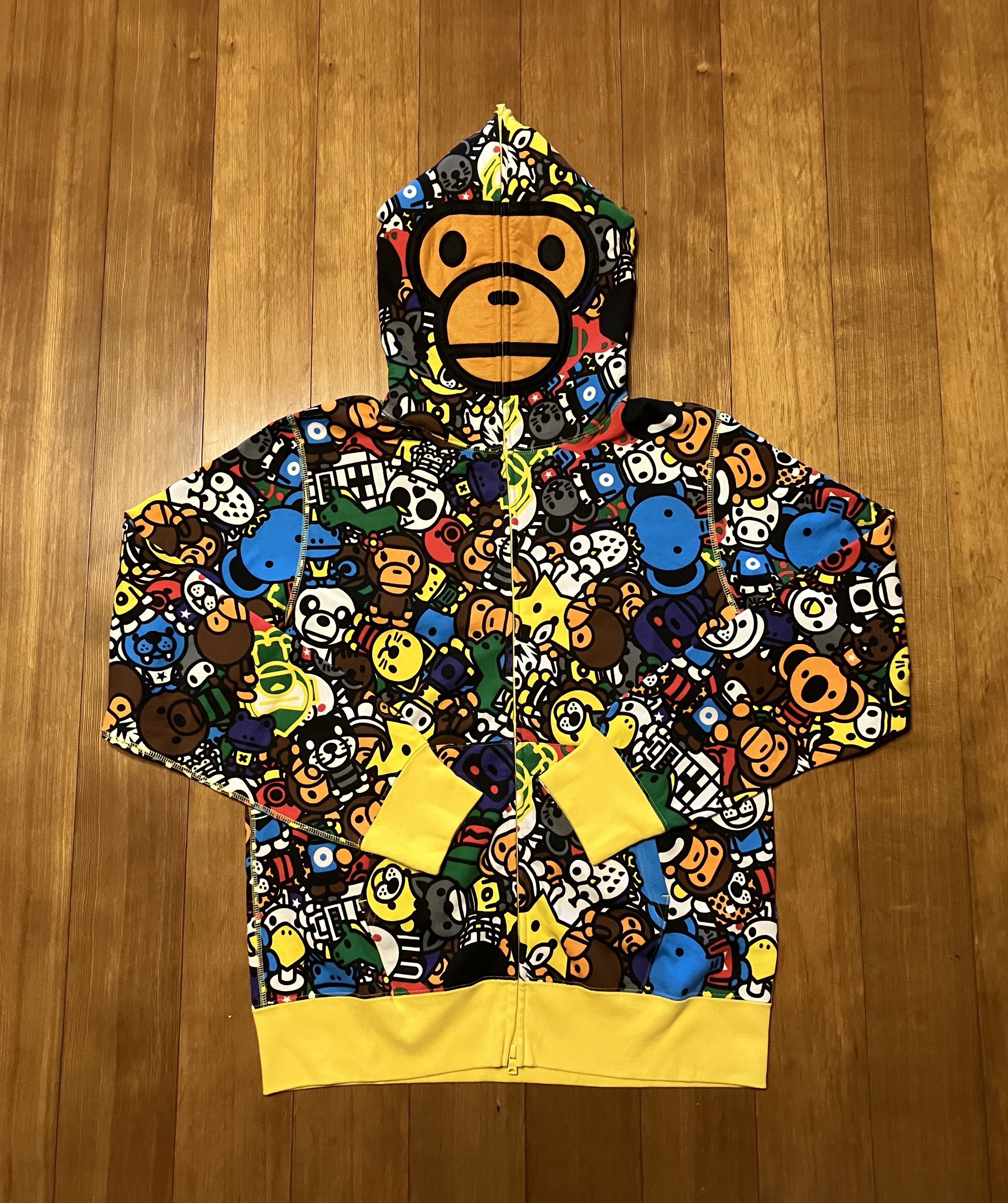 Bape Bape Shark Baby Milo Friends Full Zip Hoodie Grailed