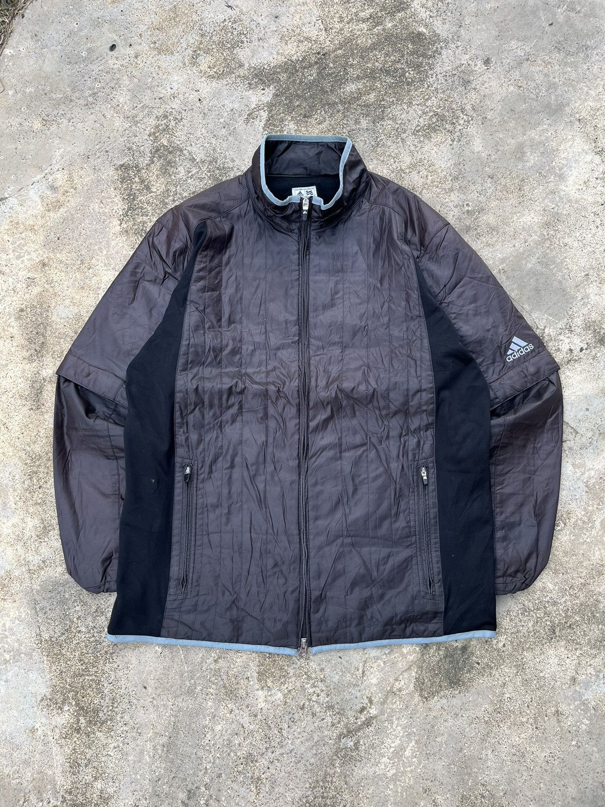 Adidas × Sports Specialties 💥Adidas Quilted Zipper Jacket 2 Way Sleeve Size US L / EU 52-54 / 3 - 1 Thumbnail