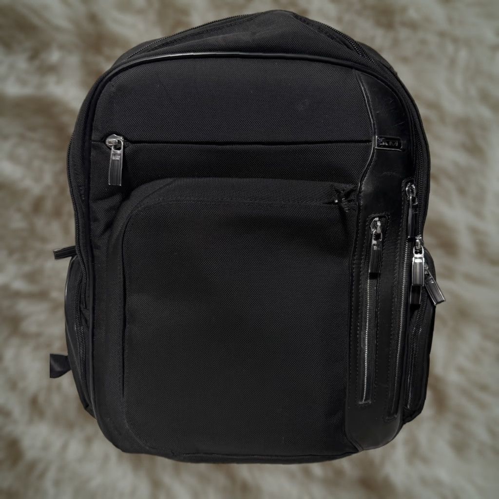 Tumi Tumi Arrive Kingsford Backpack Black Expandable Leather Canvas Nylon Unisex Adults Size ONE SIZE - 1 Thumbnail