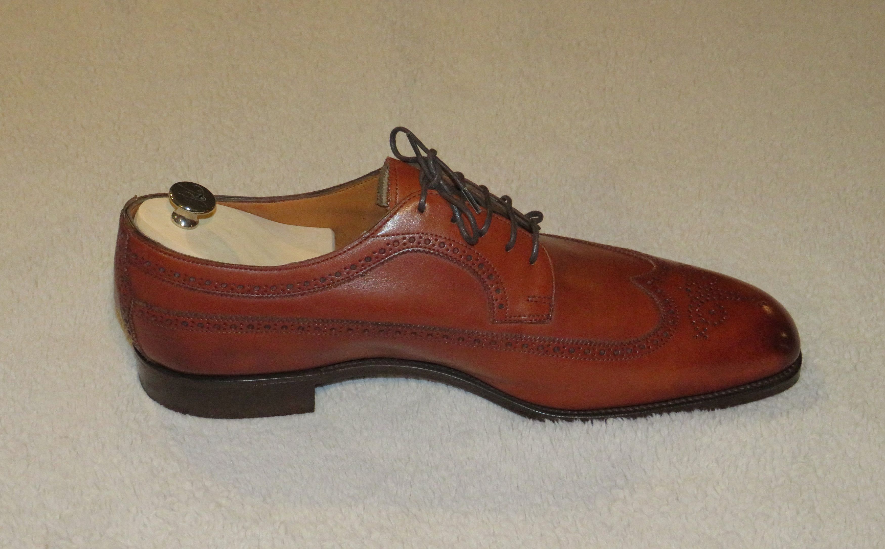 Edward Green × Ralph Lauren Purple Label Brooksville Chestnut Calf Leather Brogues 12D NWB Size US 12 / EU 45 - 5 Thumbnail