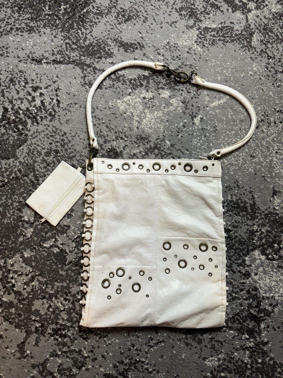Japanese Brand × Vintage Vintage Y2K Leather Style Metal Rings Opium Owens Style Bag Size ONE SIZE - 1 Thumbnail