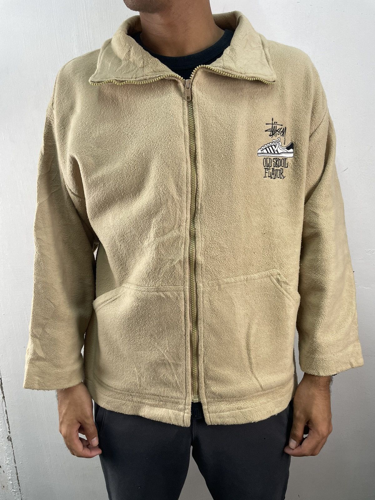Stussy Vintage 90s Stussy Old Skool Flavor Fleece Jacket Boxy Baggy Size US M / EU 48-50 / 2 - 2 Thumbnail