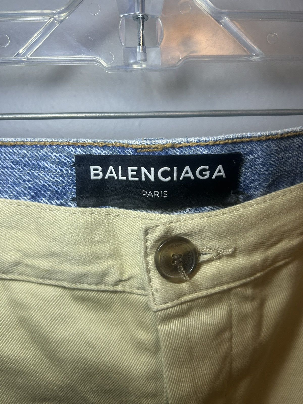 Balenciaga Balenciaga split distressed khaki and jean short hybrid Size US 34 / EU 50 - 3 Thumbnail