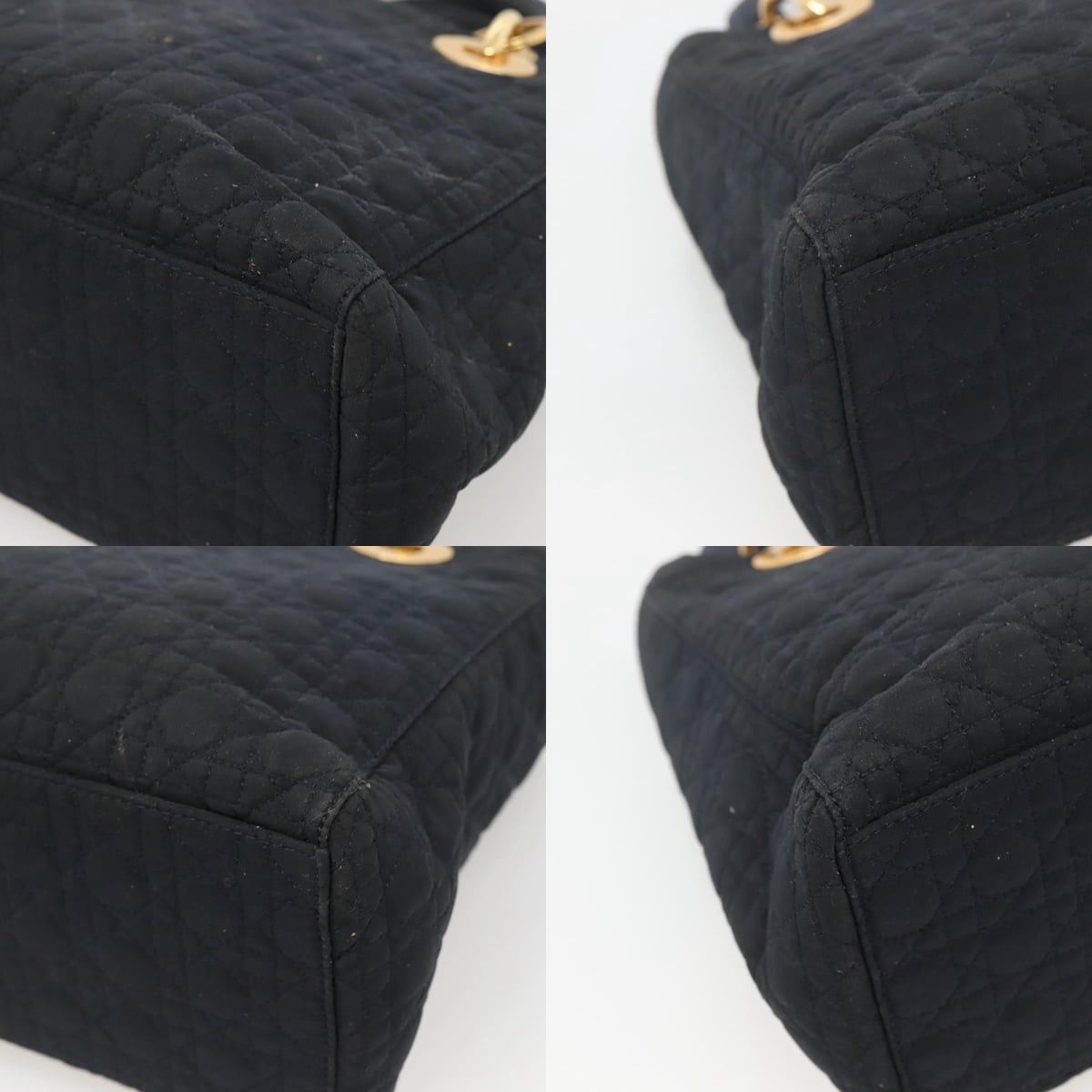 Dior DIOR Canage Hand Bag Nylon Navy Gold Size ONE SIZE - 10 Thumbnail