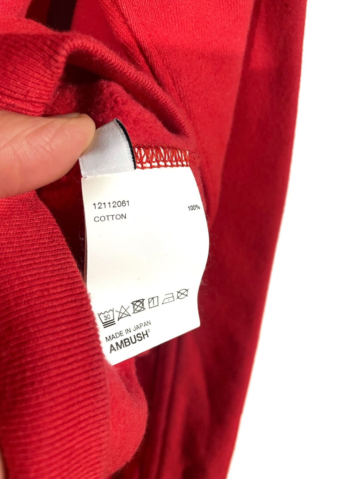 Ambush Design Ambush Red Men Basic Sweatshirt Embroidery Logo Size L Japan Size US L / EU 52-54 / 3 - 9 Thumbnail