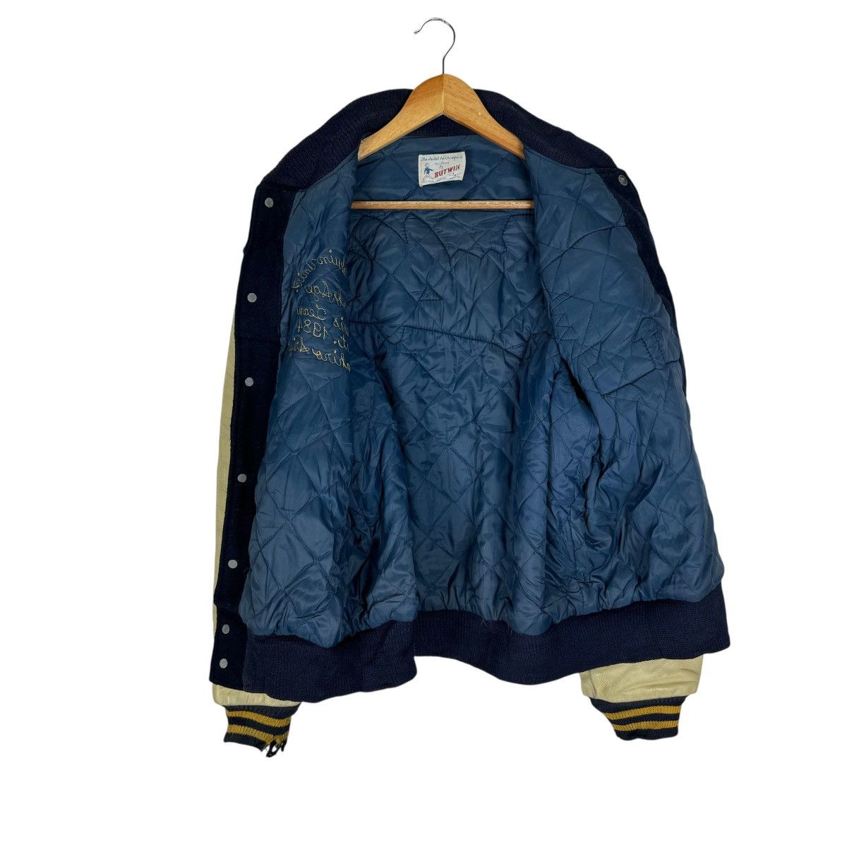 Vintage 🌟80s BUTWIN TENNIS CLUB LEATHER VARSITY JACKET Size US M / EU 48-50 / 2 - 12 Thumbnail