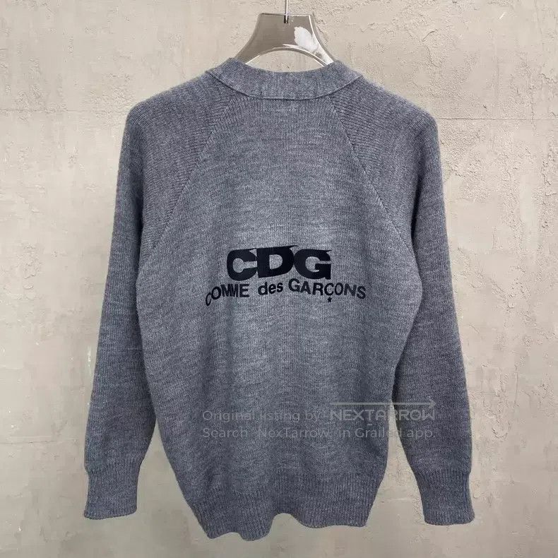 Comme des Garcons Comme Des Garcons Gray back logo print open cardigan Size M / US 6-8 / IT 42-44 - 2 Thumbnail