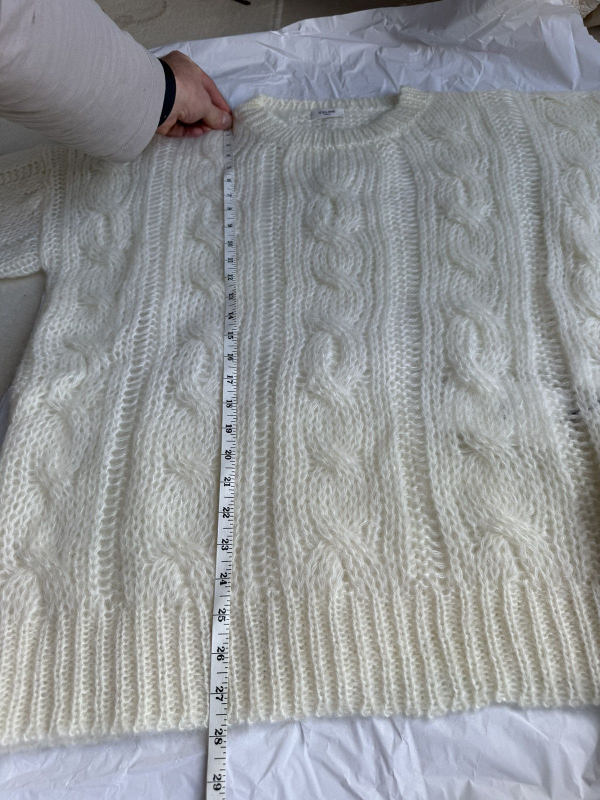 Celine $1.4k FW22 Celine boxy Aran sweater in mohair fisherman M Size US M / EU 48-50 / 2 - 4 Thumbnail