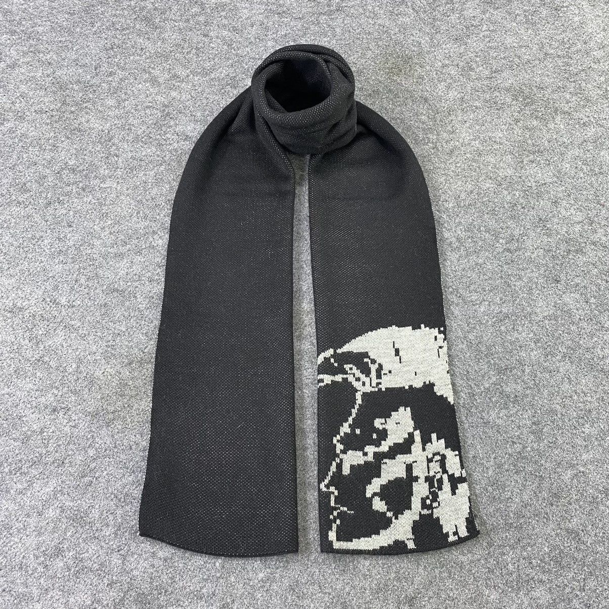 Diesel Big Logo Black Scarf Muffler Neckwear T1278