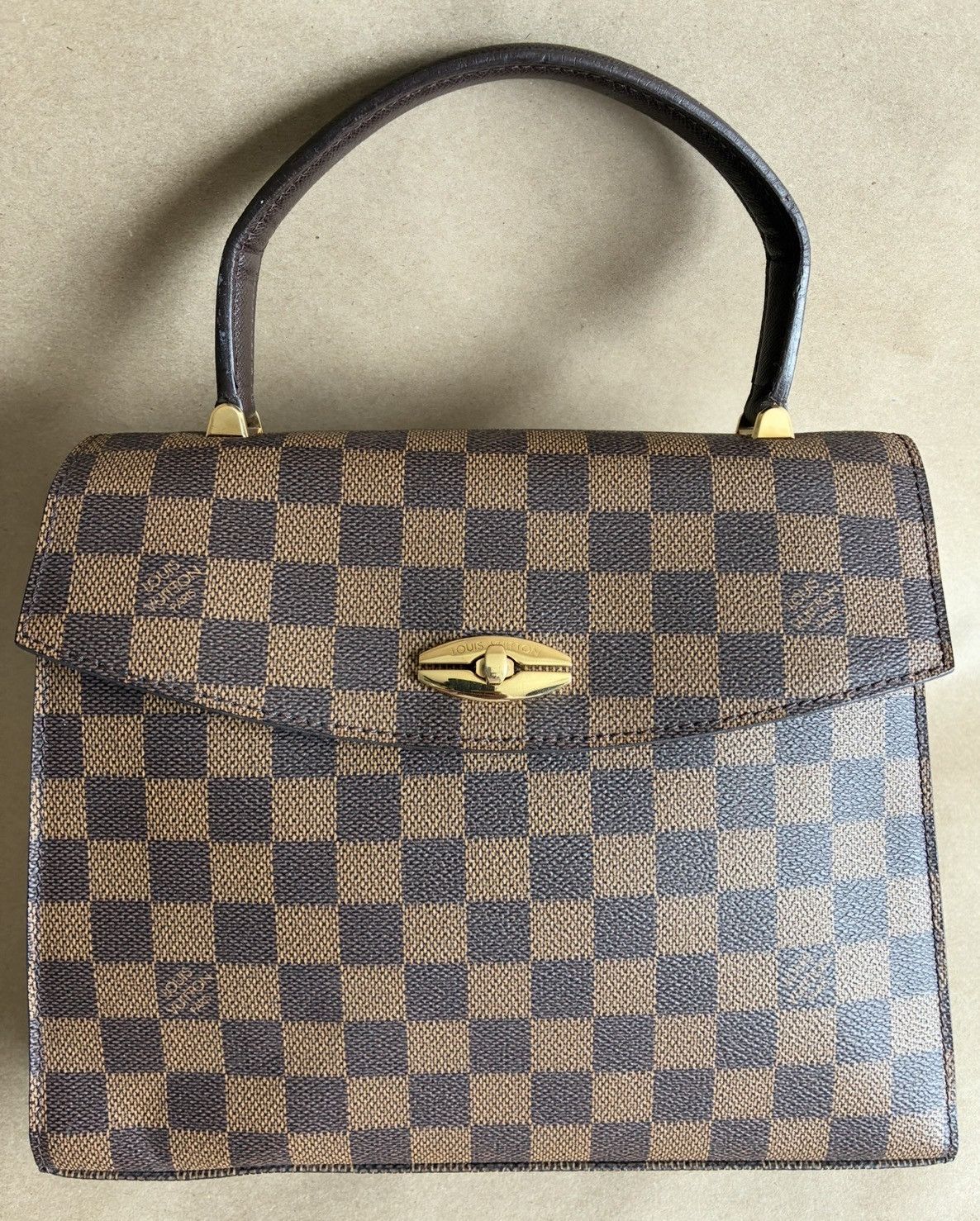 Louis Vuitton Louis Vuitton Damier Ebene Malesherbes Top Handle Bag Size ONE SIZE - 1 Thumbnail