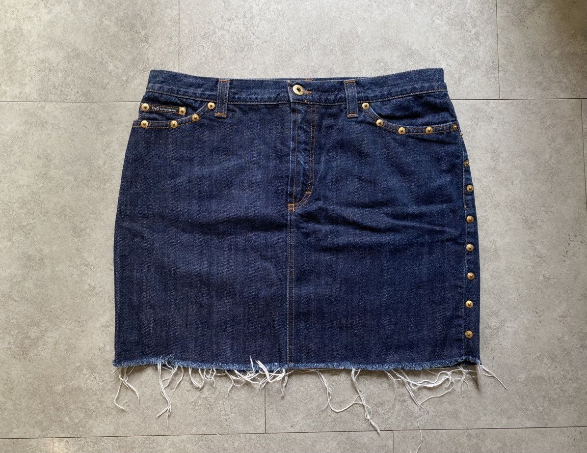 Dolce & Gabbana Vintage Dolce & Gabbana Skirt Denim Y2K like Versace Size 32" / US 10 / IT 46 - 2 Thumbnail