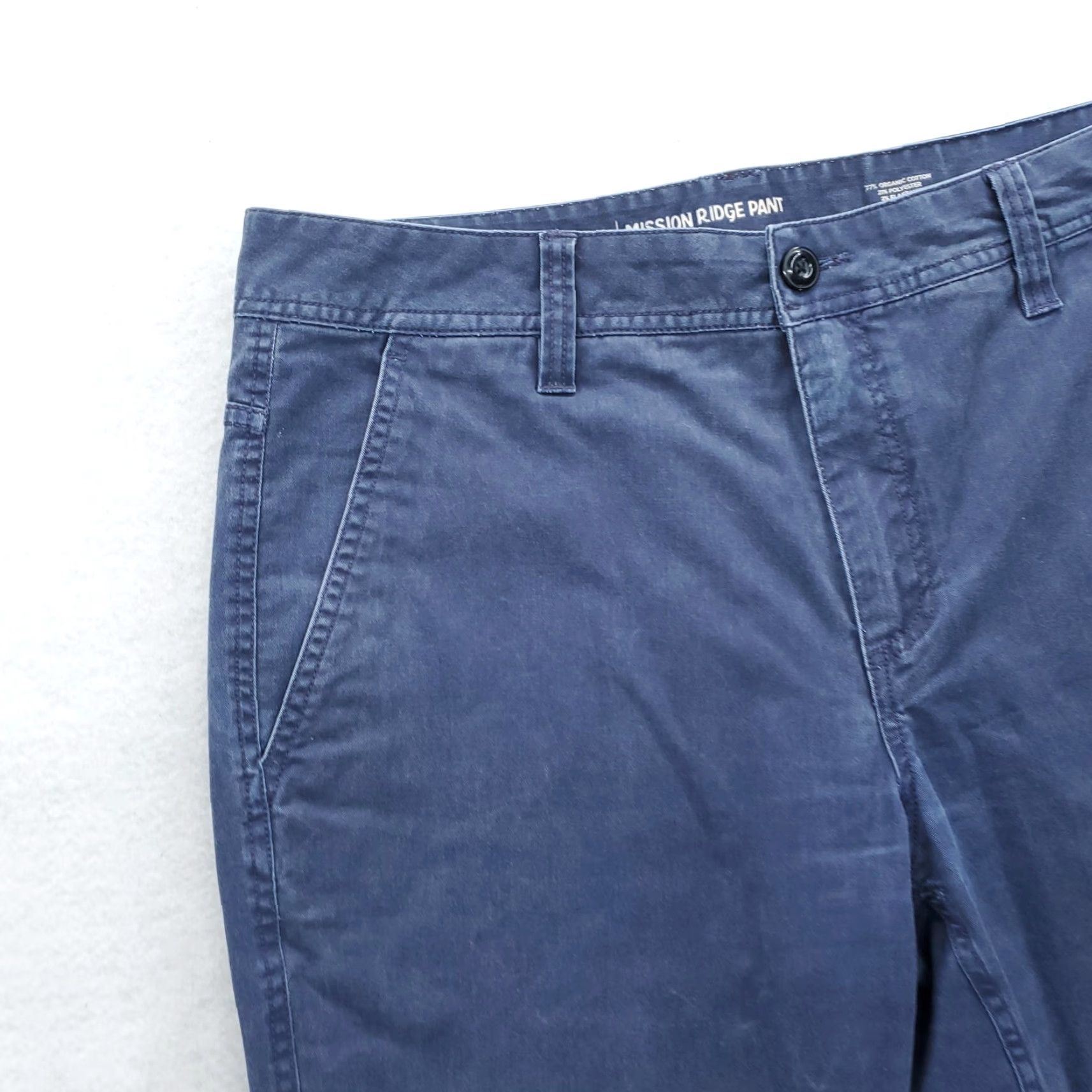 Toad&Co Toad&Co Mission Ridge Pants Mens 36x32 Blue Lean Fit Stretch Organic Cotton Pants Slim Front Pockets Casual Travel Workwear Mens Size US 36 / EU 52 - 3 Thumbnail
