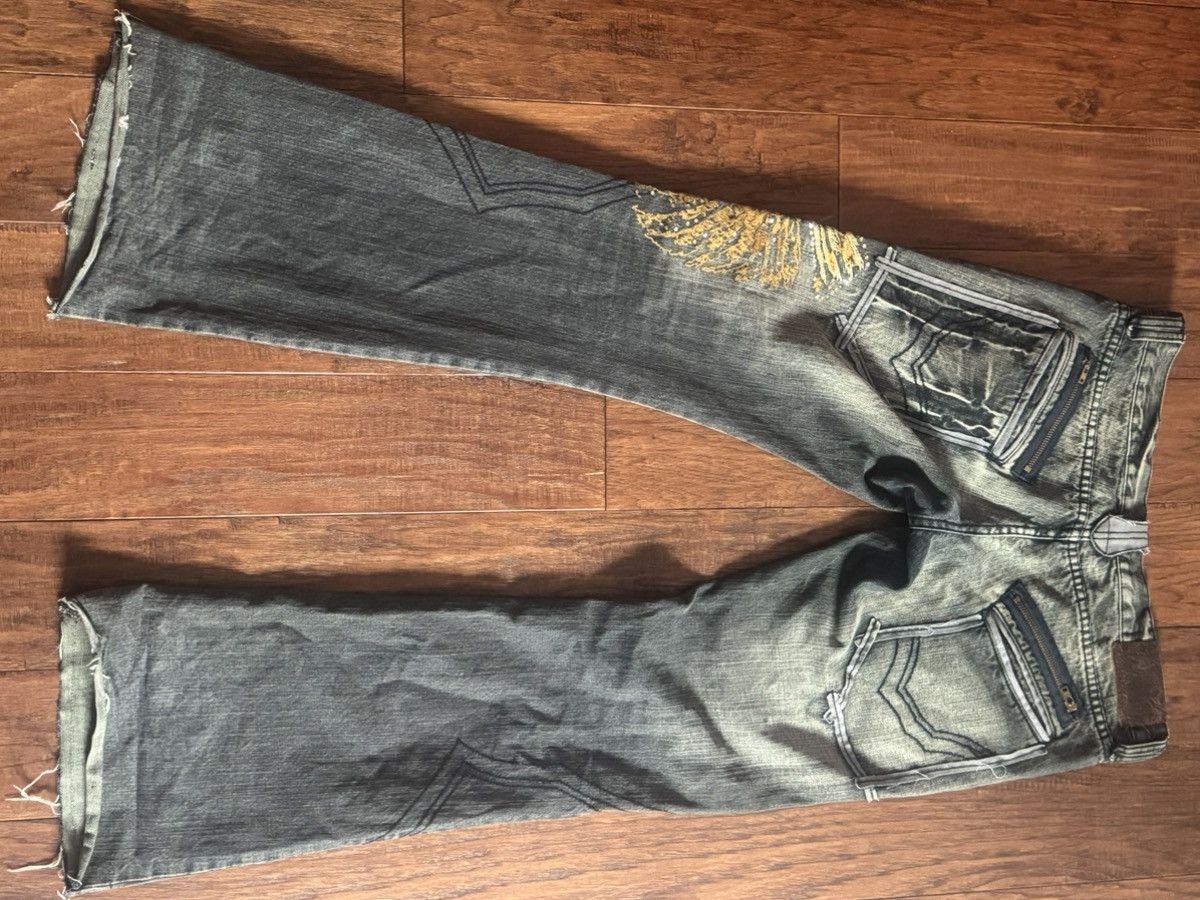 Tornado Mart Tornado Mart Rhinestone Tribal Skull Jeans Size US 34 / EU 50 - 3 Thumbnail