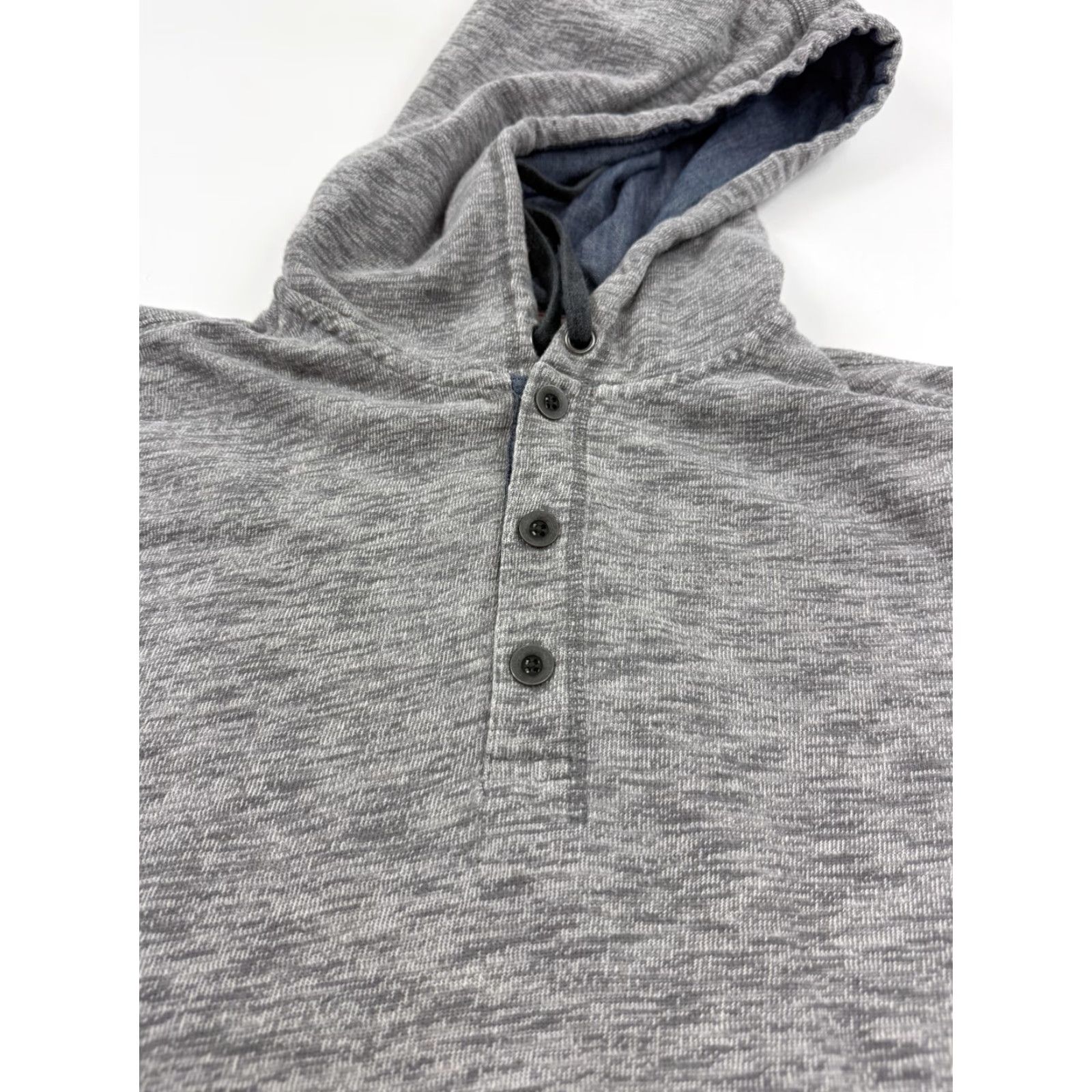 Banana Republic Banana Republic Hoodie Sweatshirt Mens XL Gray Henley Knit Pullover Pockets Size US XL / EU 56 / 4 - 4 Thumbnail