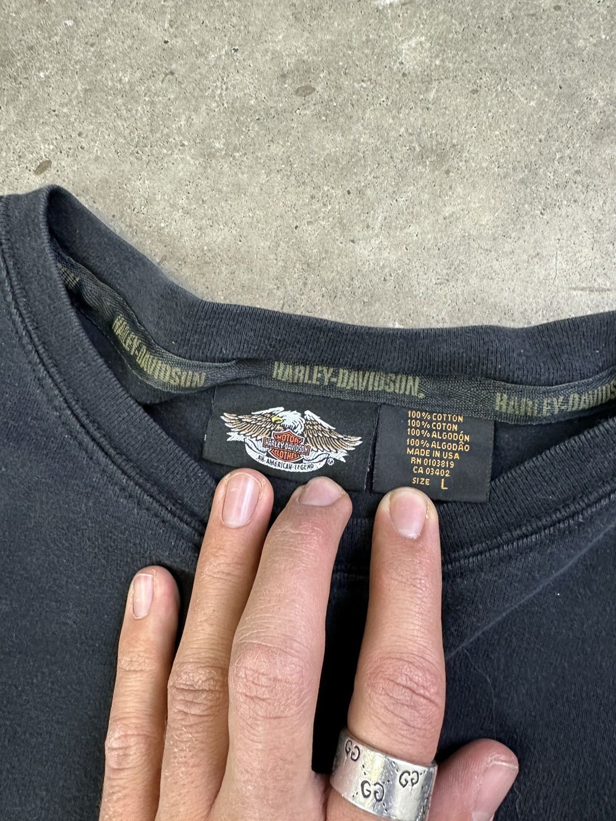 Harley Davidson × Vintage Vintage Harley Davidson Live To Ride Longsleeve Large Size US L / EU 52-54 / 3 - 6 Thumbnail