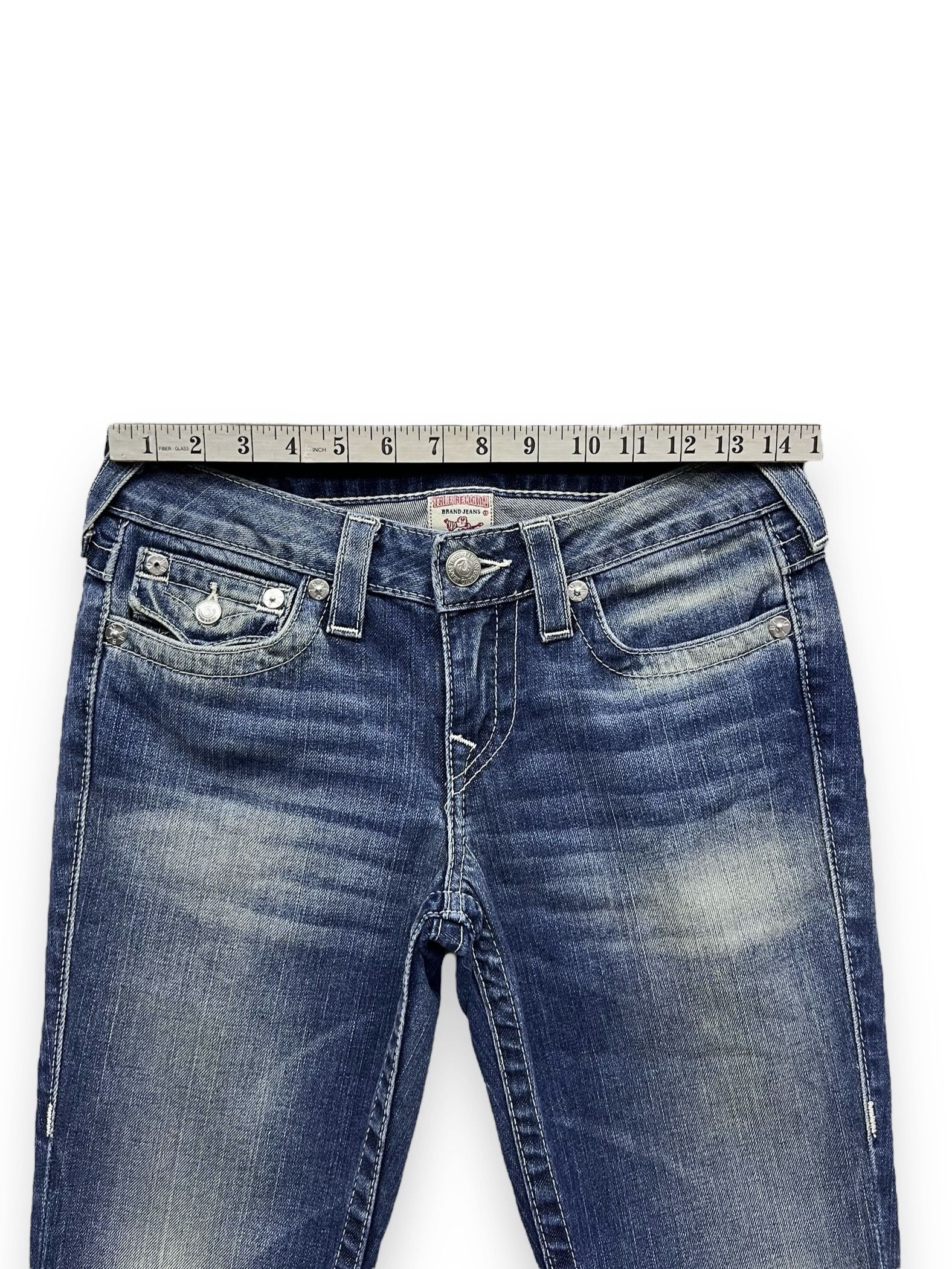 Swarovski × True Religion 🔥VTG TRUE RELIGION BECKY x SWAROVSKI GEMSTONE Stretch FLARE Size 28" / US 6 / IT 42 - 17 Thumbnail