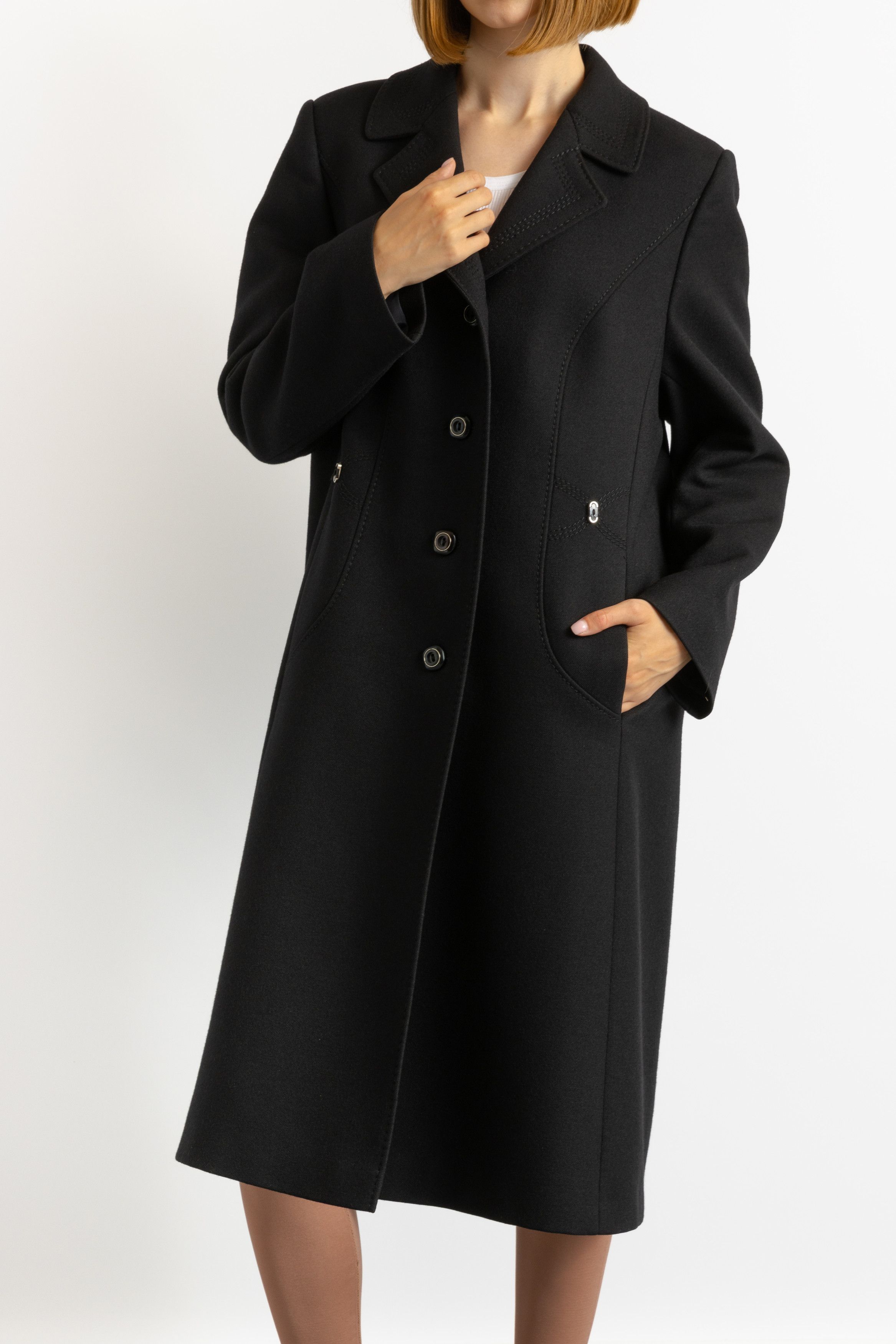 Vintage Women Vintage 80s coat long wool outerwear winter coat 5357 Size M / US 6-8 / IT 42-44 - 4 Thumbnail