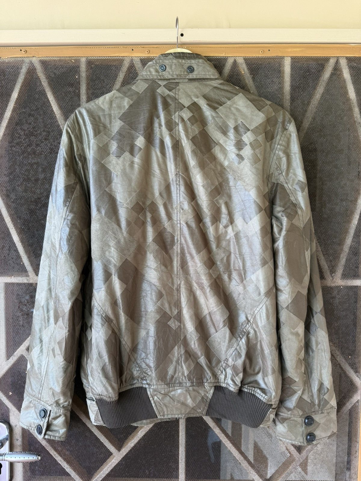 Isamu Katayama Backlash Alien Biker Jacket Geometric Pattern Zipper Size US L / EU 52-54 / 3 - 2 Thumbnail