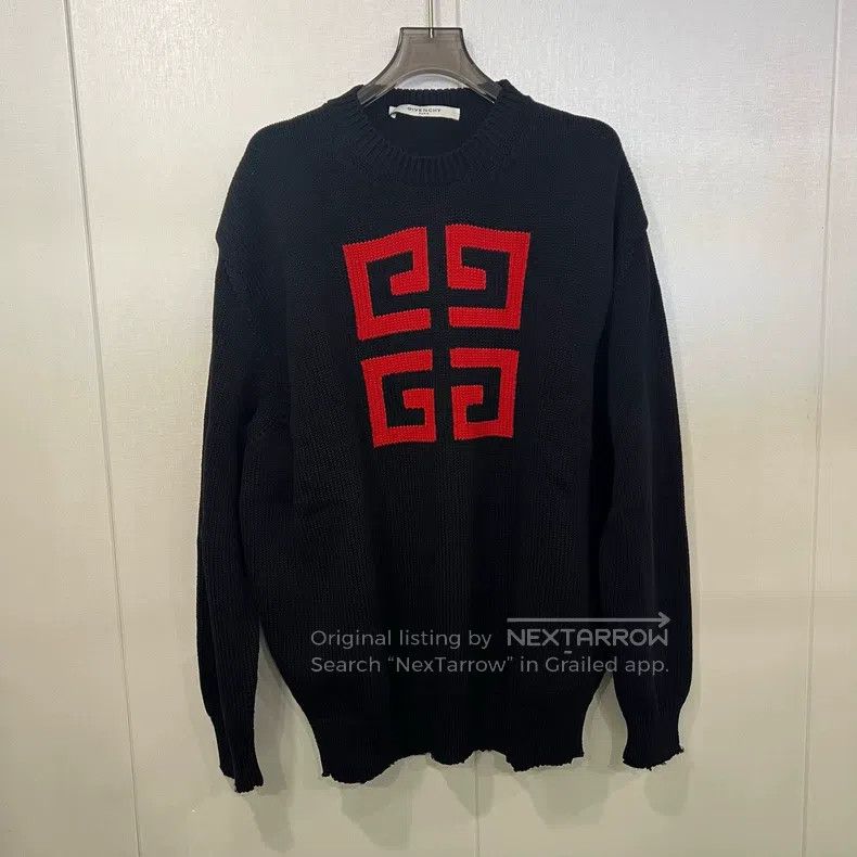 Givenchy Givenchy Logo Pattern Round Neck Loose Long Sleeve Sweater Size US M / EU 48-50 / 2 - 1 Thumbnail