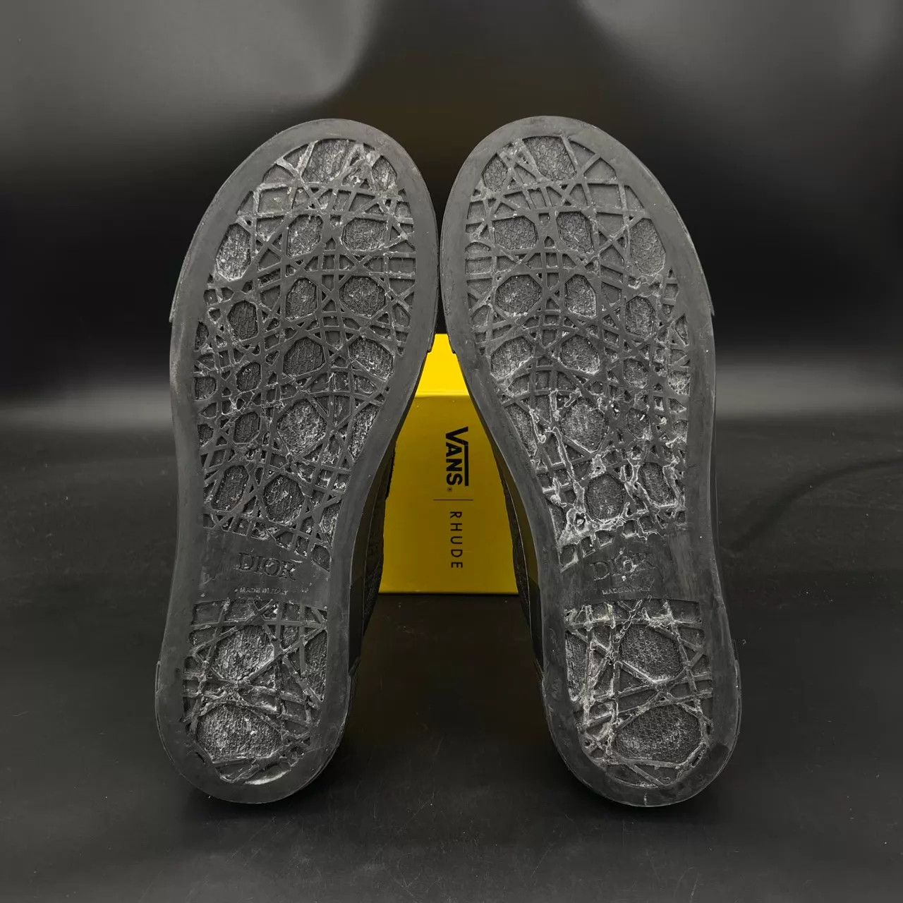 Dior Dior B33 Black Embossed 46 (Box, Soles Taped, Worn) Size US 13 / EU 46 - 6 Thumbnail
