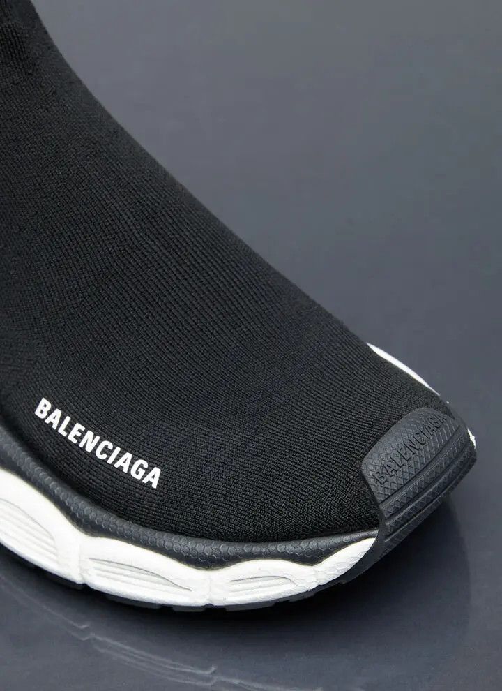 Balenciaga o1mt1gz1224 3XL Sock Recycled Knit Sneakers in Black Size US 9 / IT 39 - 2 Thumbnail