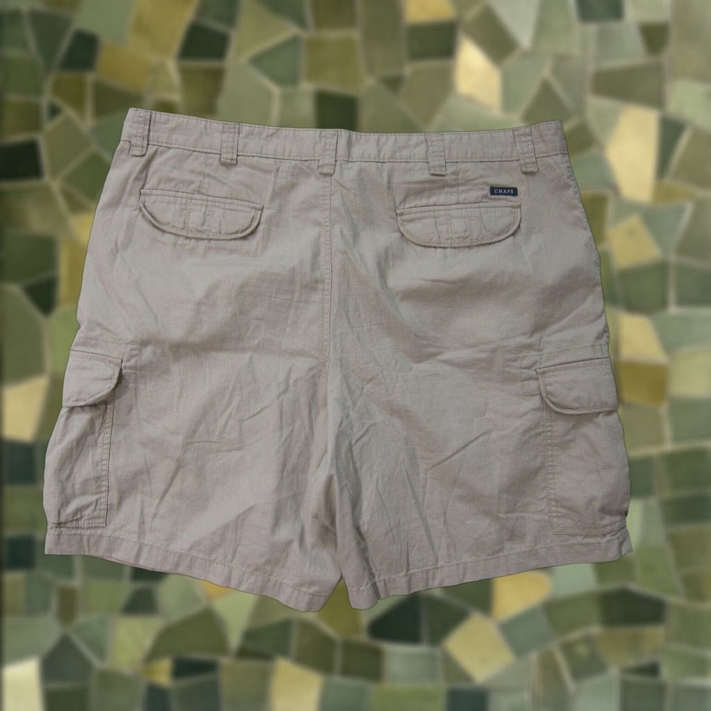 Chaps Chaps Ralph Lauren 100% Cotton Brown Cargo Short Men 44 Pocket Traveled Hike Camp Travel Brown 80s 90s Mens Size US 44 / EU 60 - 1 Thumbnail