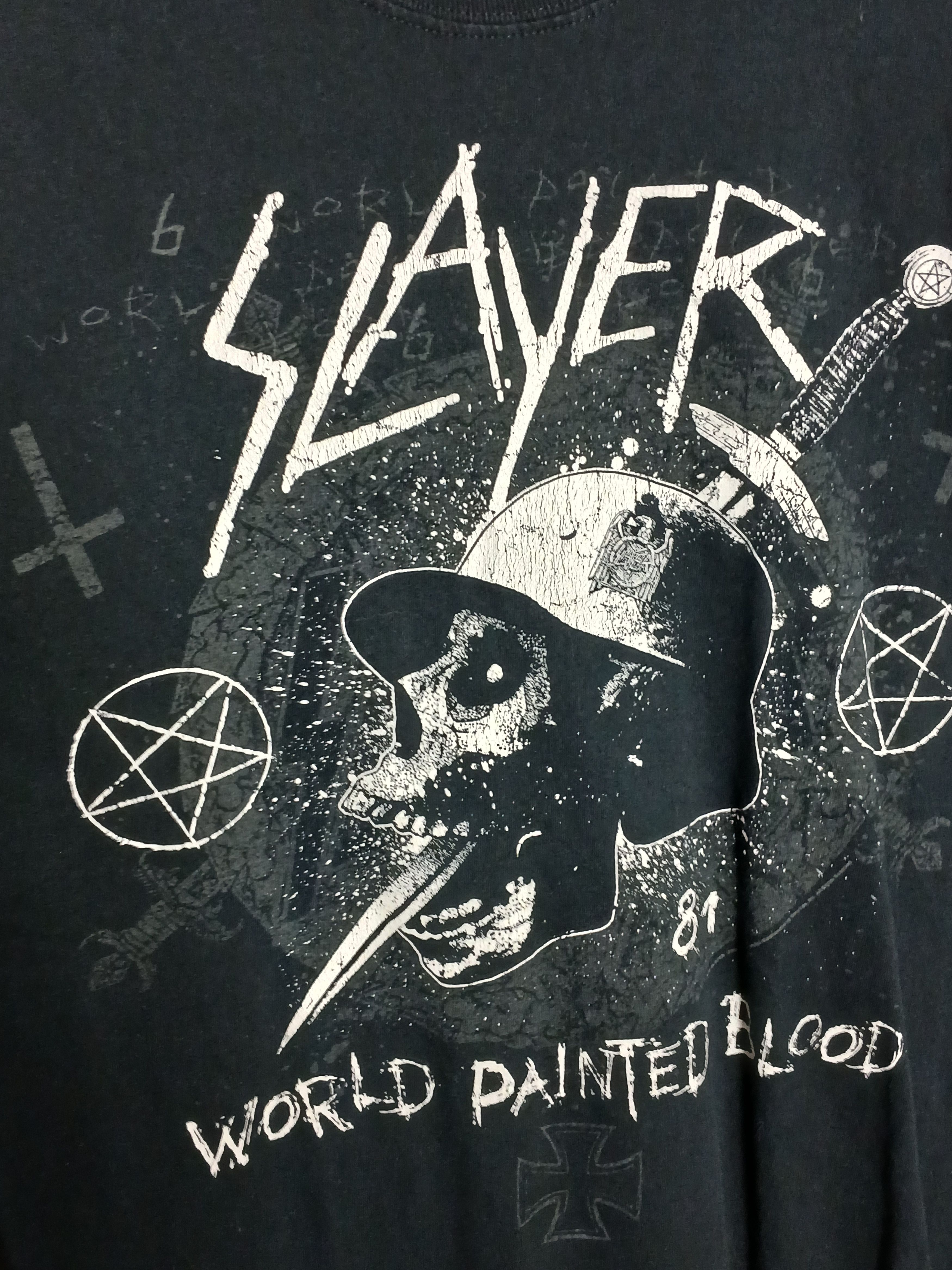 Band Tees × Slayer Slayer World Painted Blood T-Shirt Size US M / EU 48-50 / 2 - 3 Thumbnail