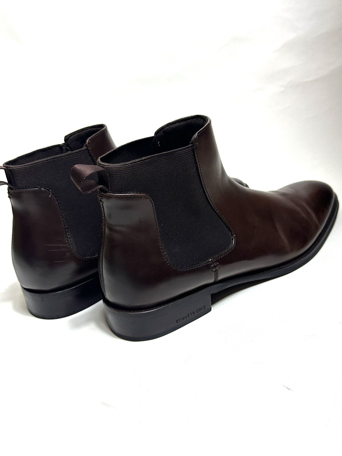 Kenneth Cole Kenneth Cole New York Mens Tully Leather Chelsea Boots Brown Size US 11.5 / EU 44-45 - 10 Thumbnail