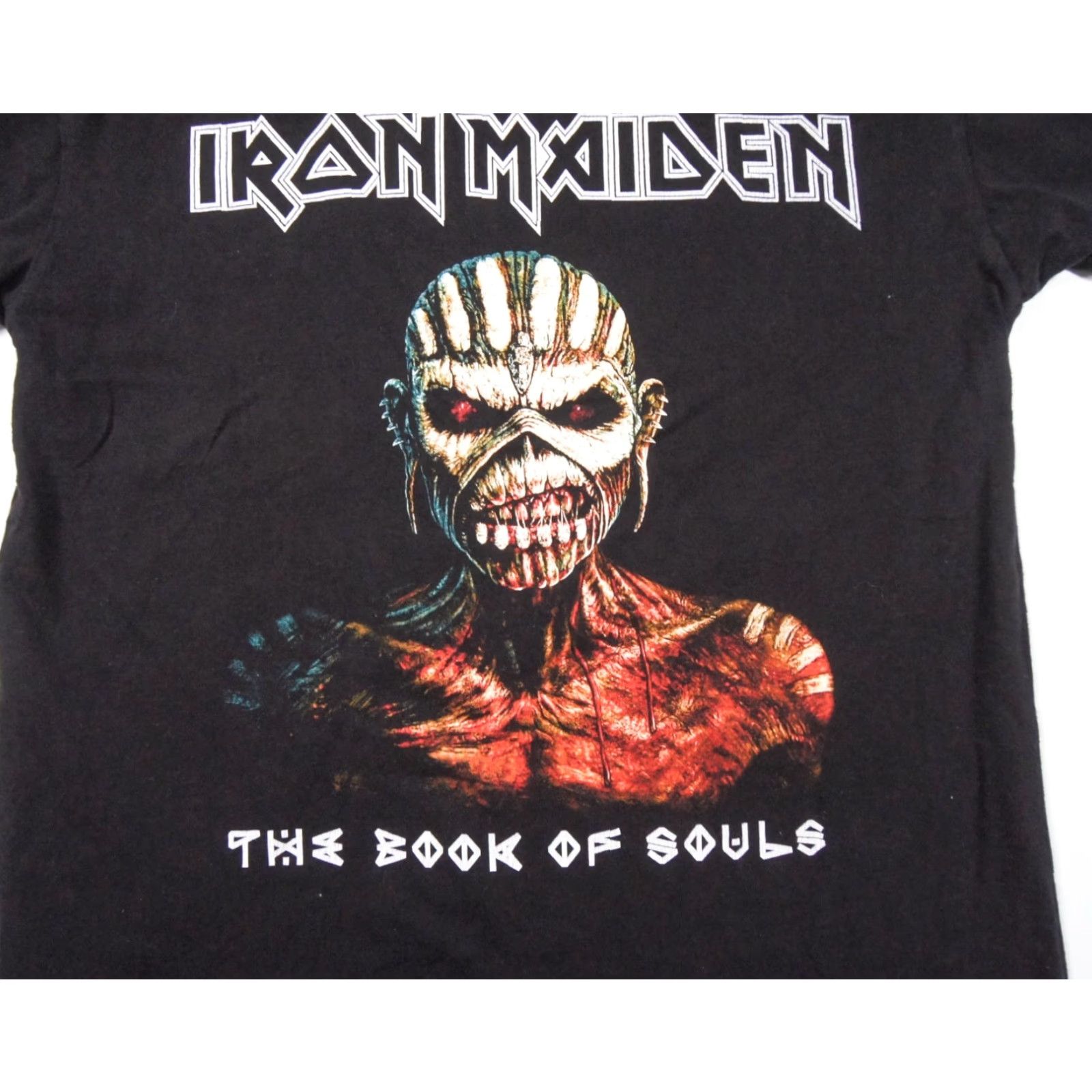 Vintage Iron Maiden T-Shirt Mens Large Black Cotton Logo Band Music Heavy Metal The Book of Souls Size US L / EU 52-54 / 3 - 2 Thumbnail