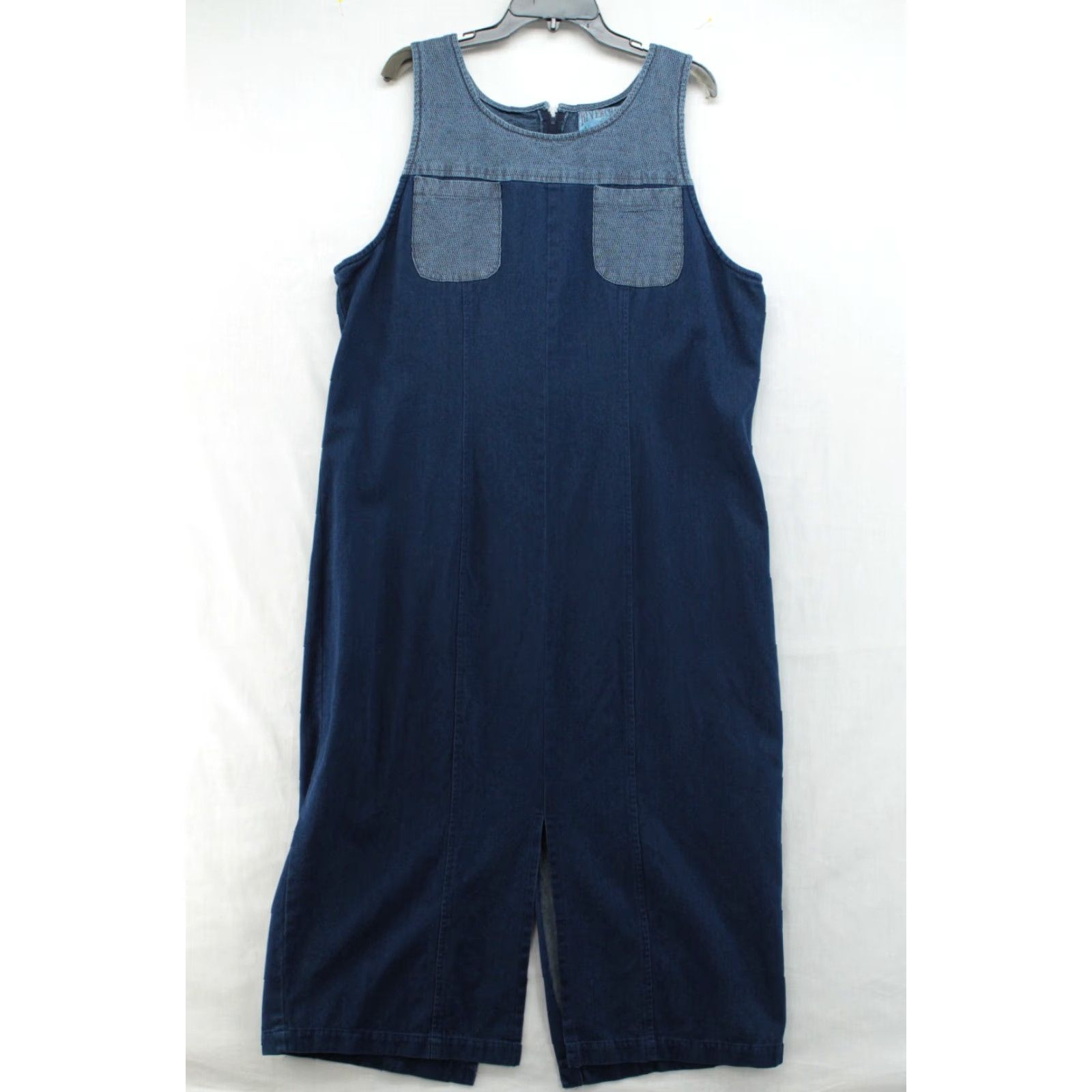 Vintage VINTAGE Riverchase Denim Dress Women's 16 Blue Modest Cabin Core Retro Prairie Dress Denim Maxi Shift Tank Dress Size XXL / US 16-18 / IT 52-54 - 2 Thumbnail
