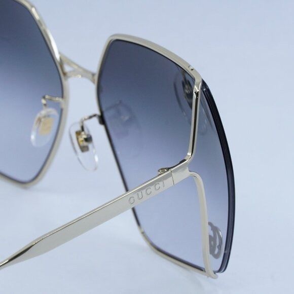Gucci Gucci GG0817S 006 Sunglasses Gold Geometric Frame, Grey Size ONE SIZE - 8 Thumbnail