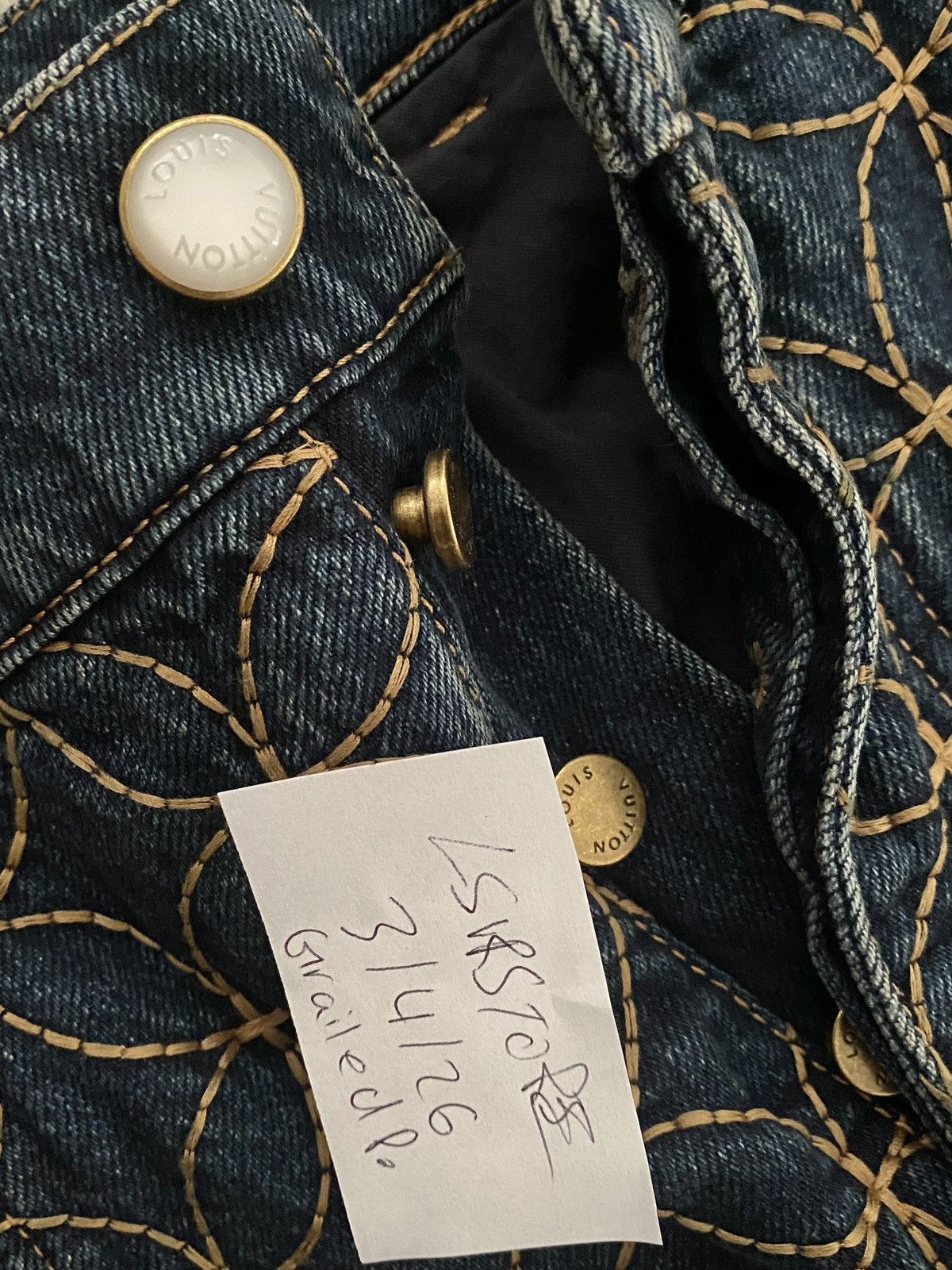 Louis Vuitton × Nigo Louis Vuitton x Nigo Embroidered Workwear shorts 1AILV7 30 Size US 30 / EU 46 - 5 Thumbnail