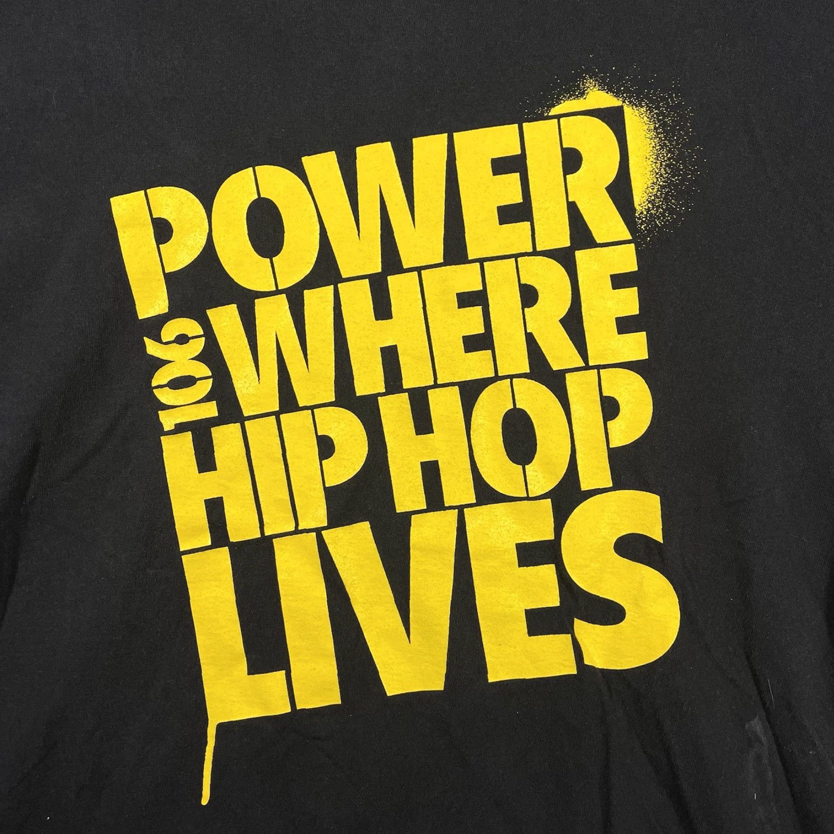 Anvil VINTAGE Power 106FM Los Angeles T Shirt XL Crew Neck 80s Graphic Print Mens Short Sleeve Black Size US XL / EU 56 / 4 - 2 Thumbnail