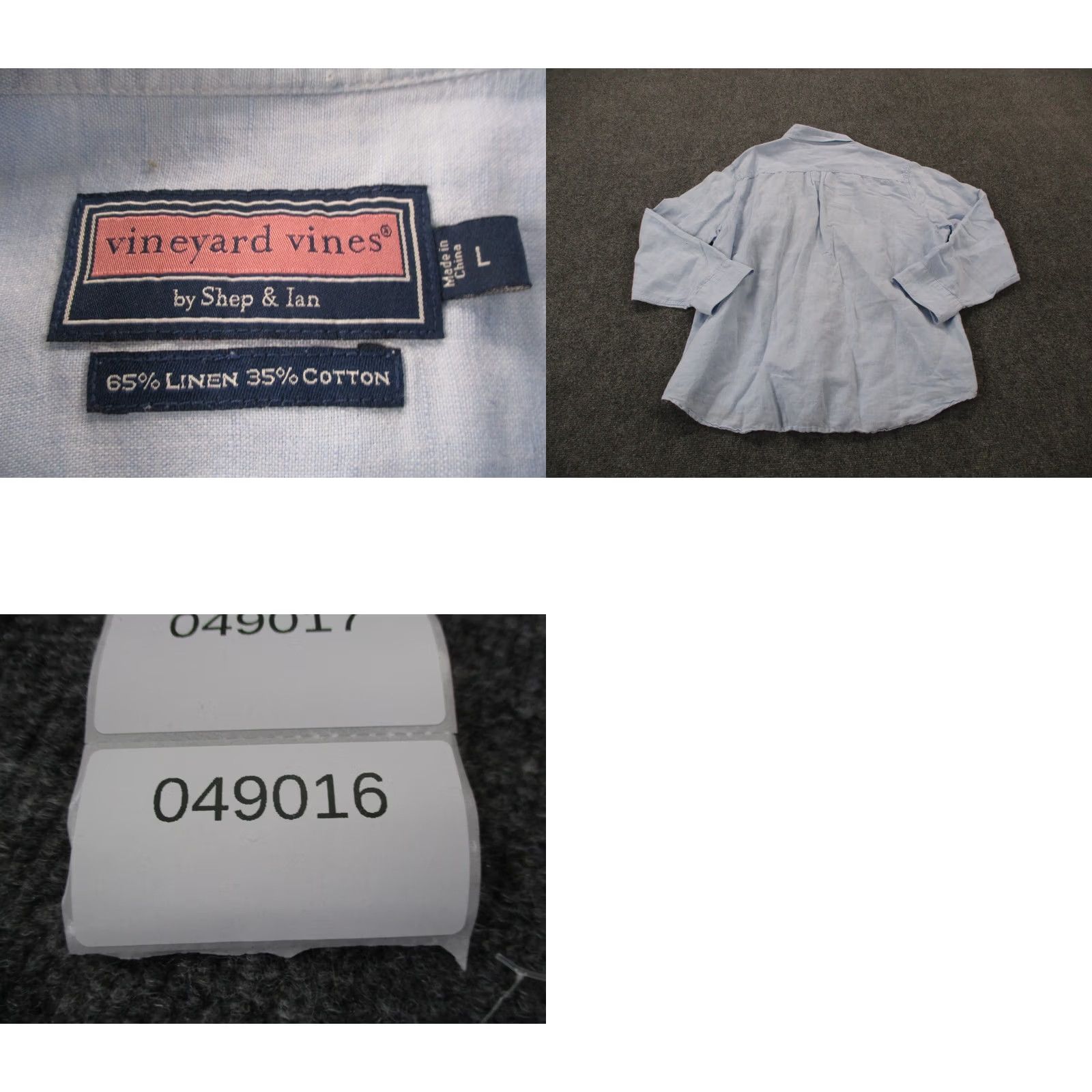 Vineyard Vines Vineyard Vines Shirt Mens L Blue Linen Blend Lightweight Beach Work Casual Size US L / EU 52-54 / 3 - 8 Thumbnail