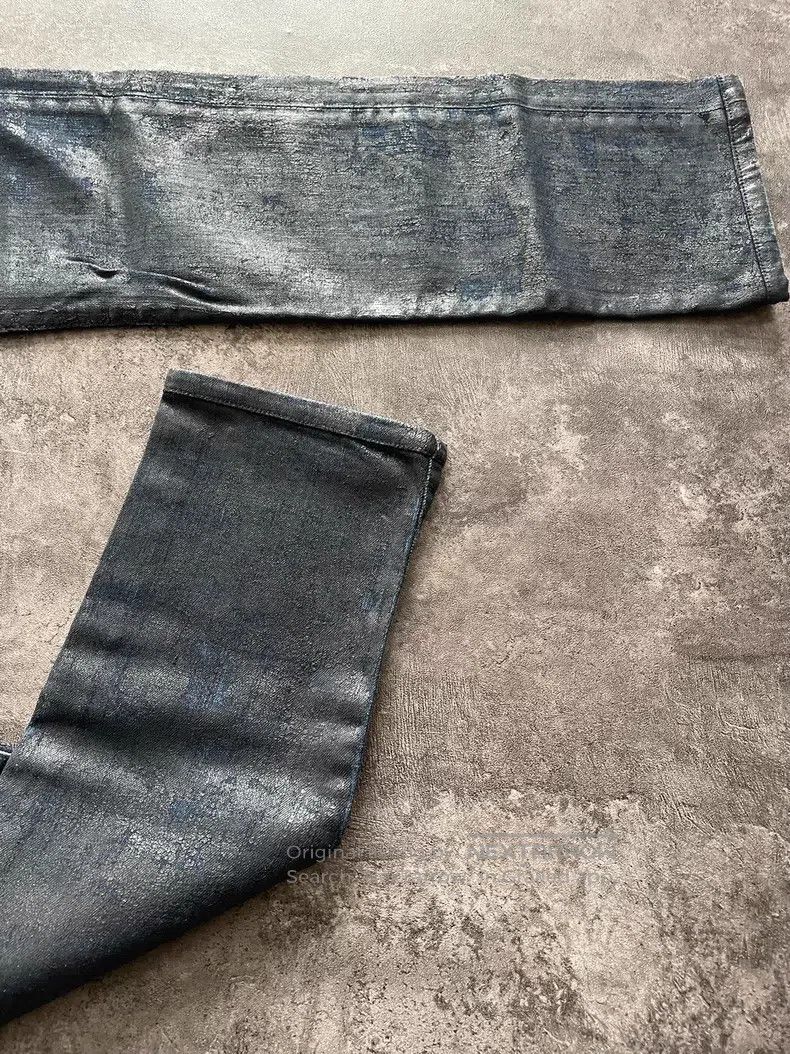 Dior Dior Dark Blue Cracked Glaze Jeans Size US 29 - 5 Thumbnail