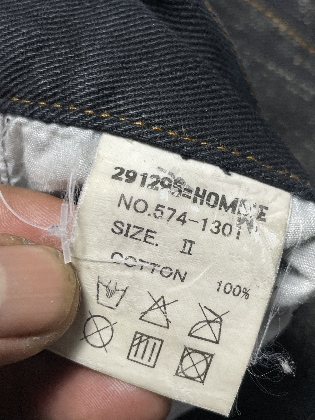 Tornado Mart 291295=Homme - Buckle Back Bikers Denim Pants Size US 31 - 9 Thumbnail