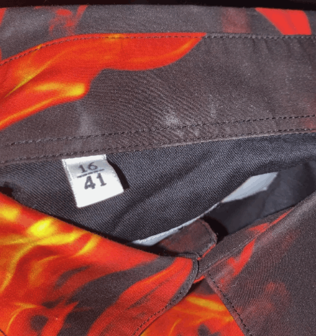 MSGM MSGM Milano Flame Print Short Sleeve Button Shirt Size 16/41 Size US L / EU 52-54 / 3 - 12 Thumbnail