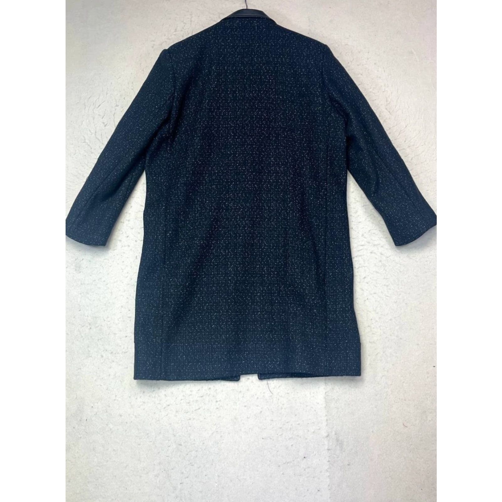 Vintage VINTAGE David Benjamin Coat Pea Coat Women's M-L Black 100% Wool Long Sleeve Collared Lined Pockets Shoulder Pads Classic Minimalist City Designer Size M / US 6-8 / IT 42-44 - 2 Thumbnail