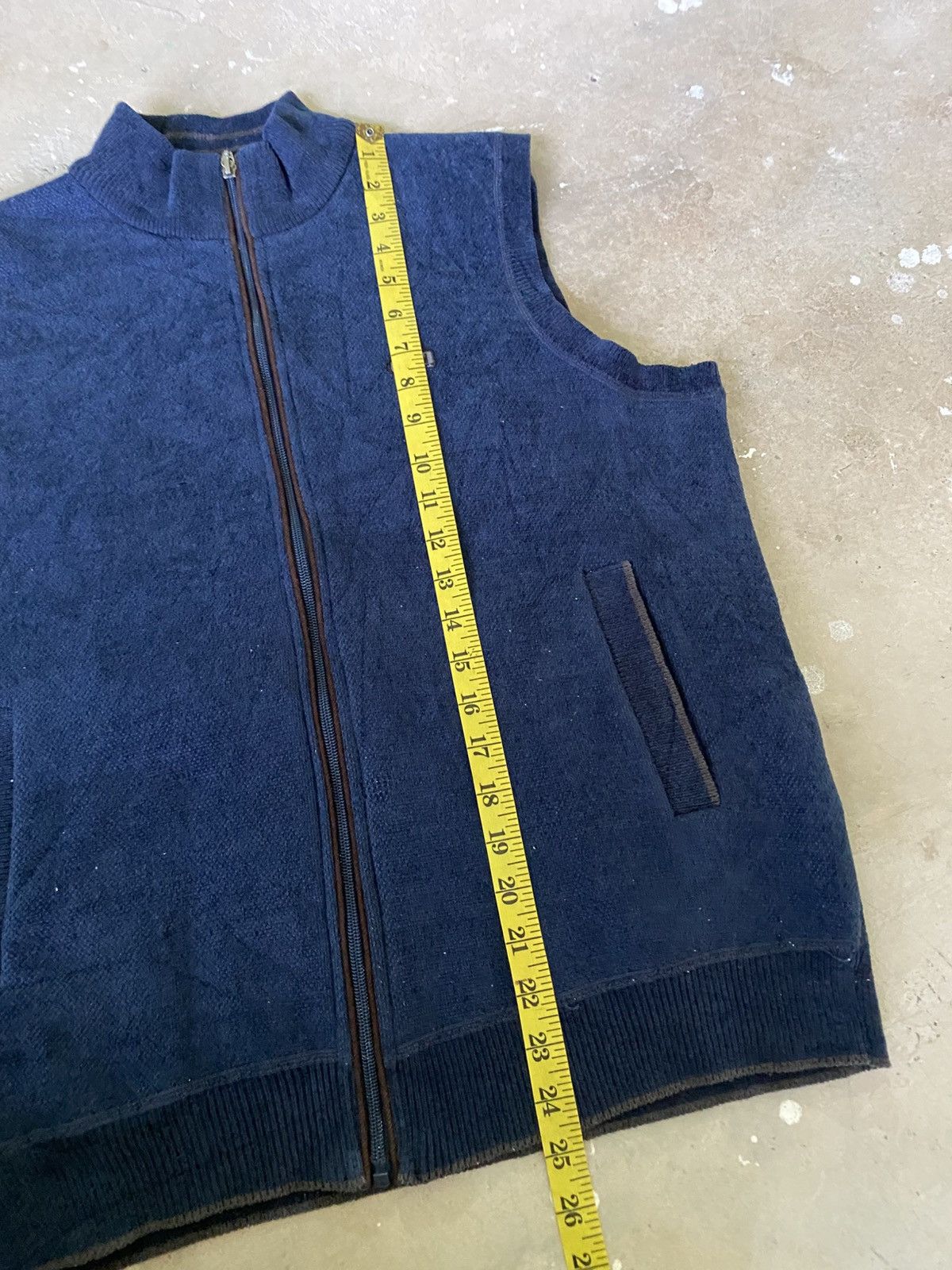 Kansai Yamamoto Kansai Fleece Lined Zip Vest Navy Minimal Y2K Japan Size US M / EU 48-50 / 2 - 12 Thumbnail