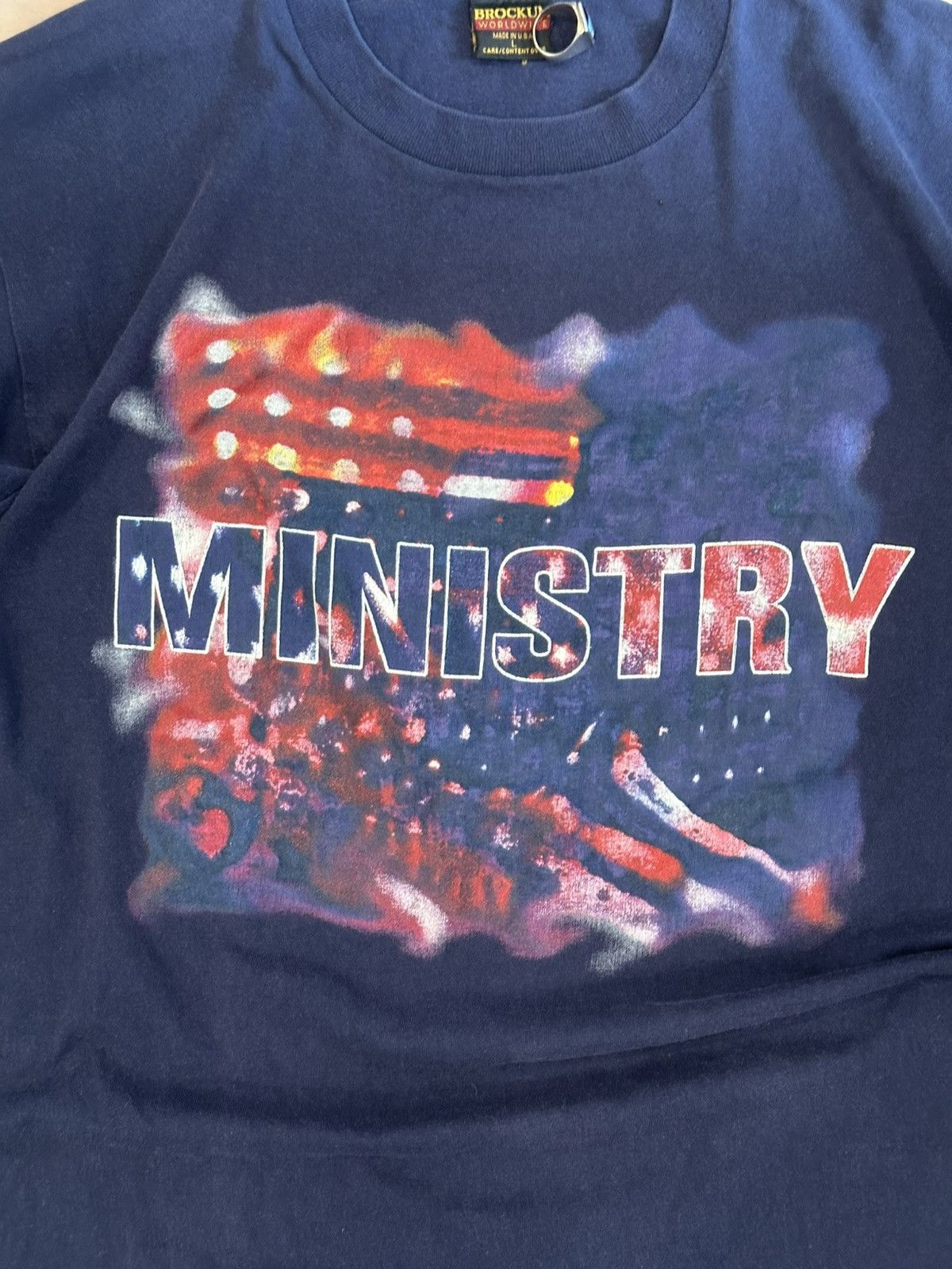 Band Tees Vintage 1996 Ministry Sphinctour Shirt Brockum Tag Large Size US L / EU 52-54 / 3 - 2 Thumbnail