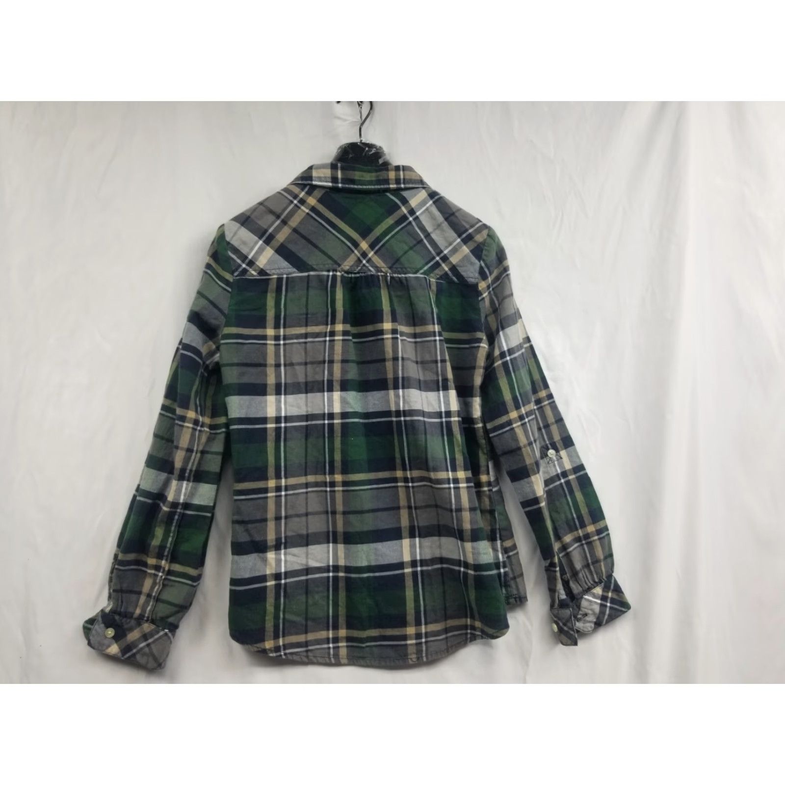 Levi's VINTAGE Levi's Women Shirt Button-Up Plaid Green Casual 70s Western Medium Womens Long Sleeve Cotton Blend Button-Down) Size M / US 6-8 / IT 42-44 - 2 Thumbnail