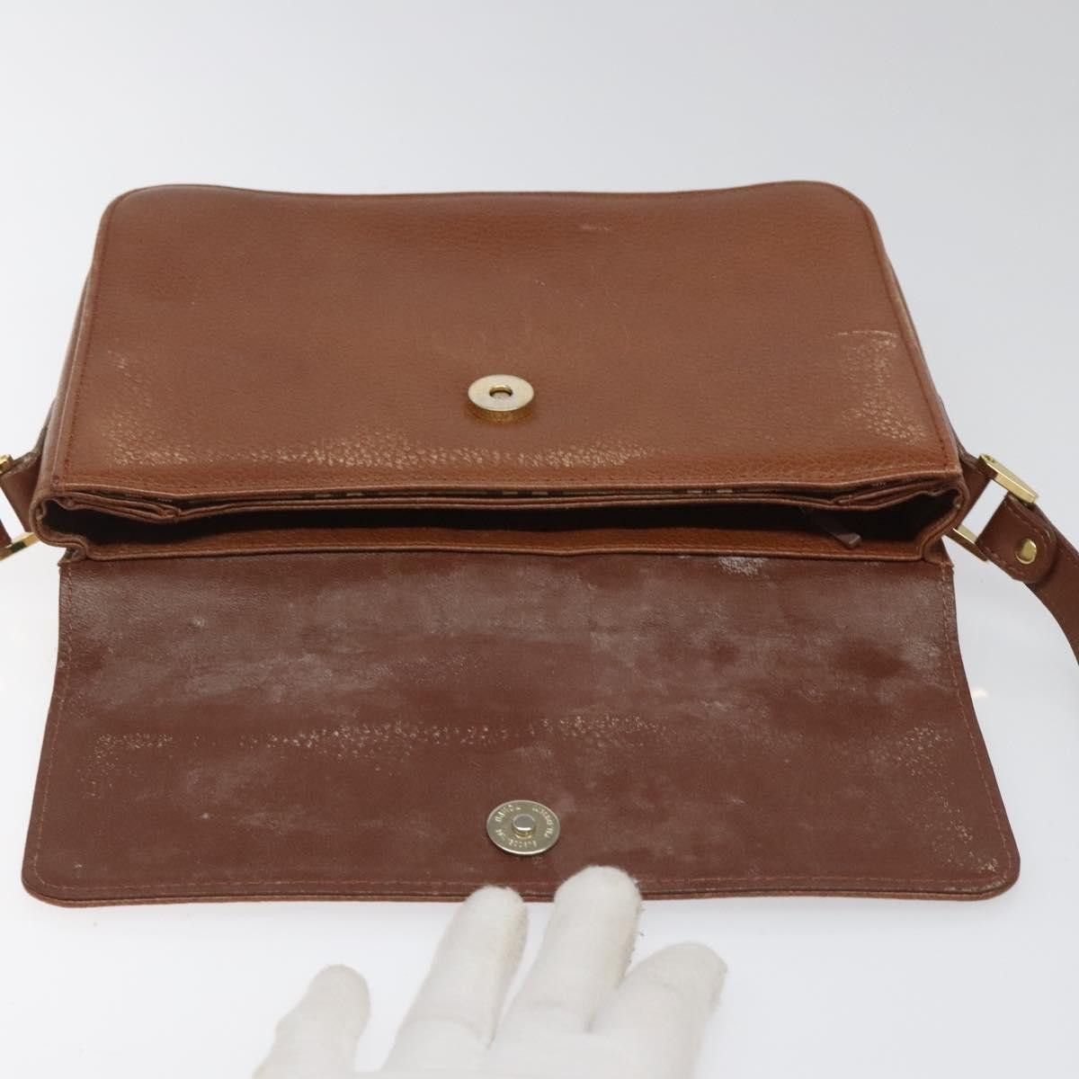 Burberry Burberry Shoulder Bag Leather Brown Gold Size ONE SIZE - 11 Thumbnail