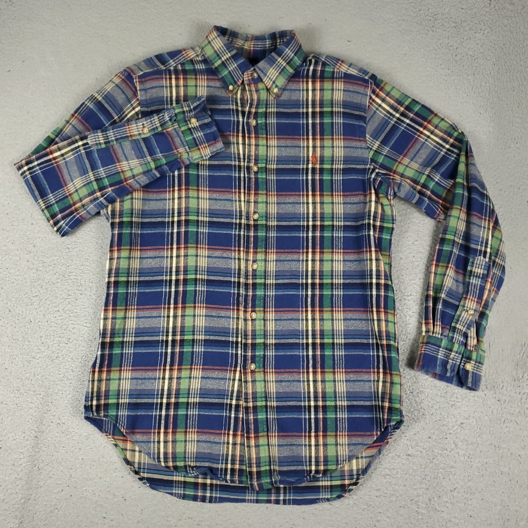 Ralph Lauren Ralph Lauren Shirt Mens Medium Blue Plaid Heavy Flannel Button-Down Long Sleeve Size US M / EU 48-50 / 2 - 3 Thumbnail