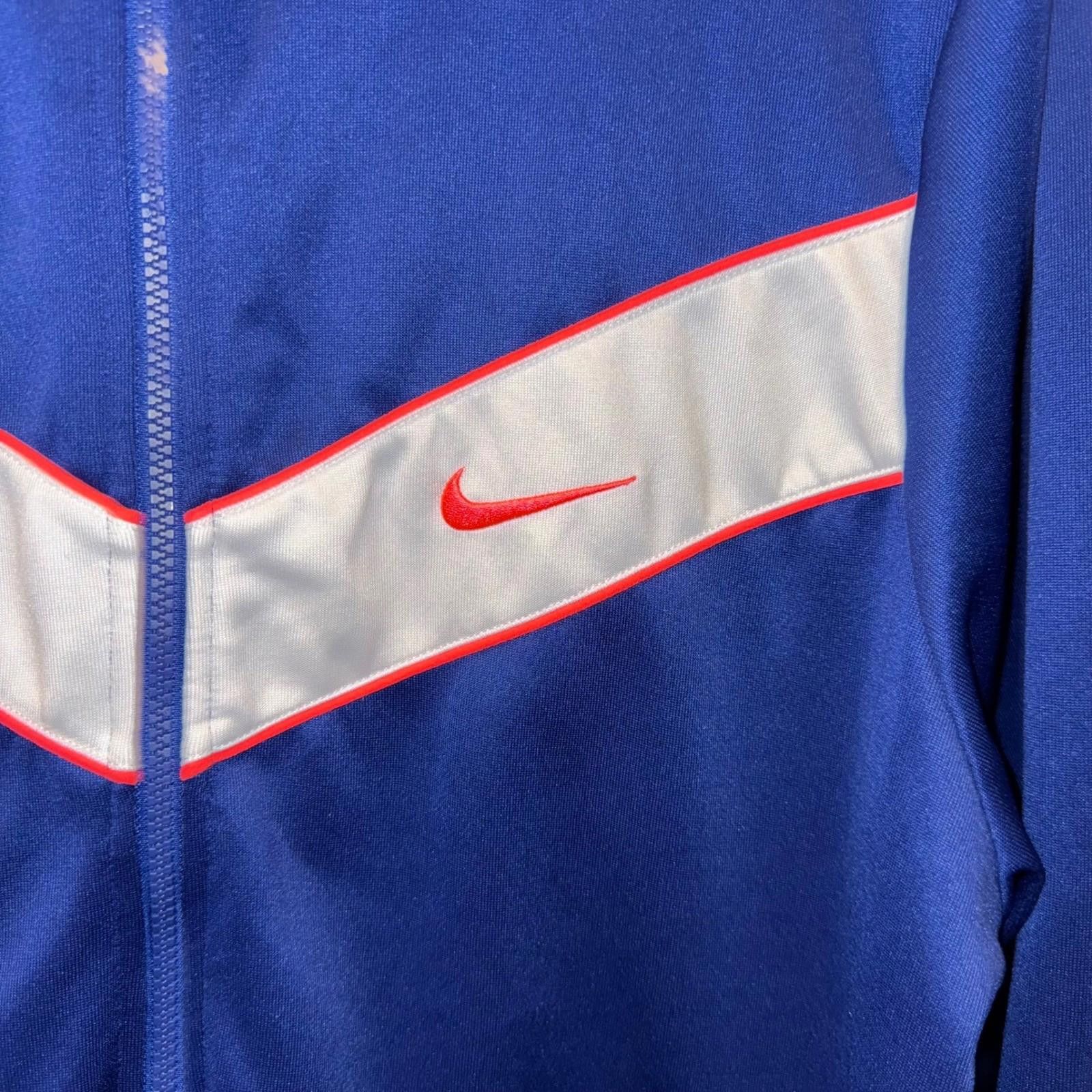 Nike Nike Womens Track Jacket XL Blue White Chevron Full Zip Size XL / US 12-14 / IT 48-50 - 3 Thumbnail